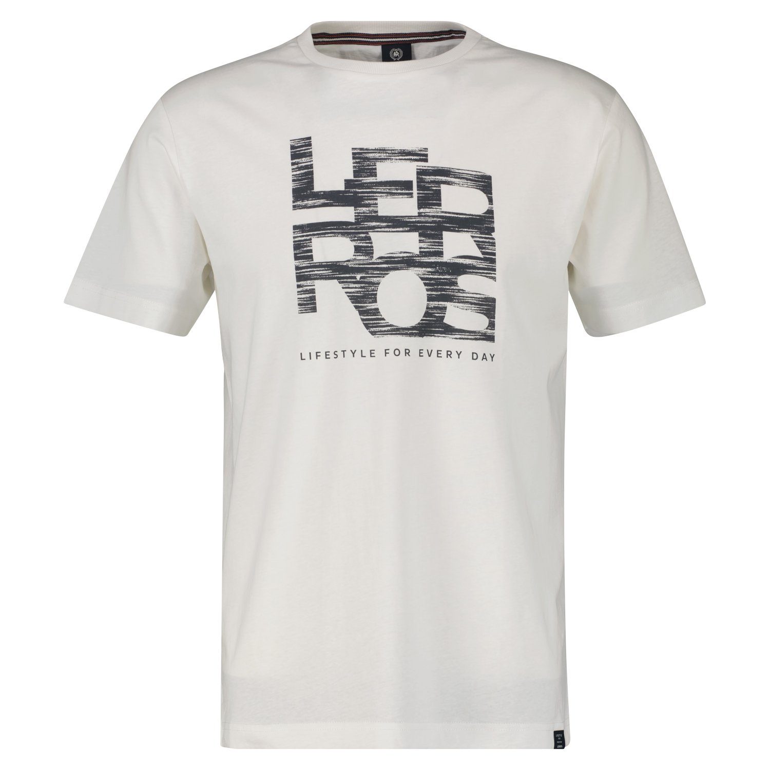 LERROS T-Shirt mit großem Logofrontprint broken white