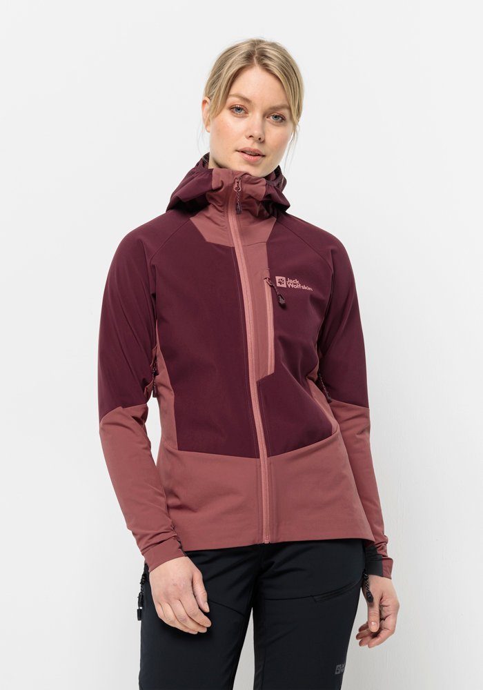 Jack Wolfskin Softshelljacke ALPSPITZE HOODY W