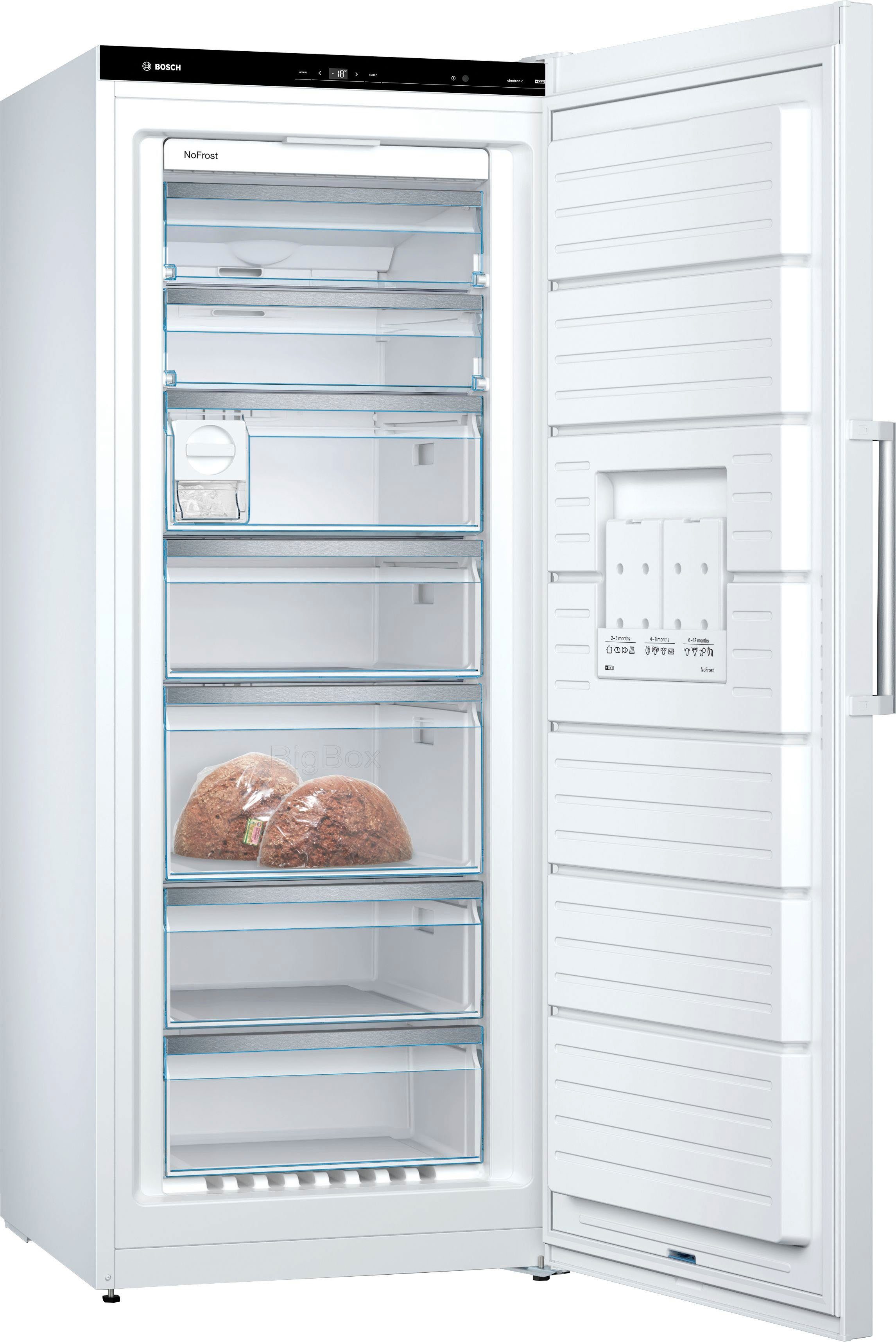 BOSCH Gefrierschrank NoFrost Serie 6 GSN54AWCV, 176 cm hoch, 70 cm breit, Flexible Vario Zone & eisfreie No Frost-Technologie im Gefrierraum – Bild 5 von 5