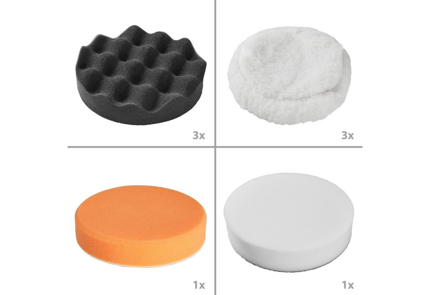 Thumbnail - tectake Polierschwamm 13-teiliges Polierschwamm-Set, 3 Polierfelle