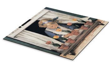 Posterlounge Alu-Dibond-Druck Jessie Willcox Smith, Setzen von Tulpen, Illustration