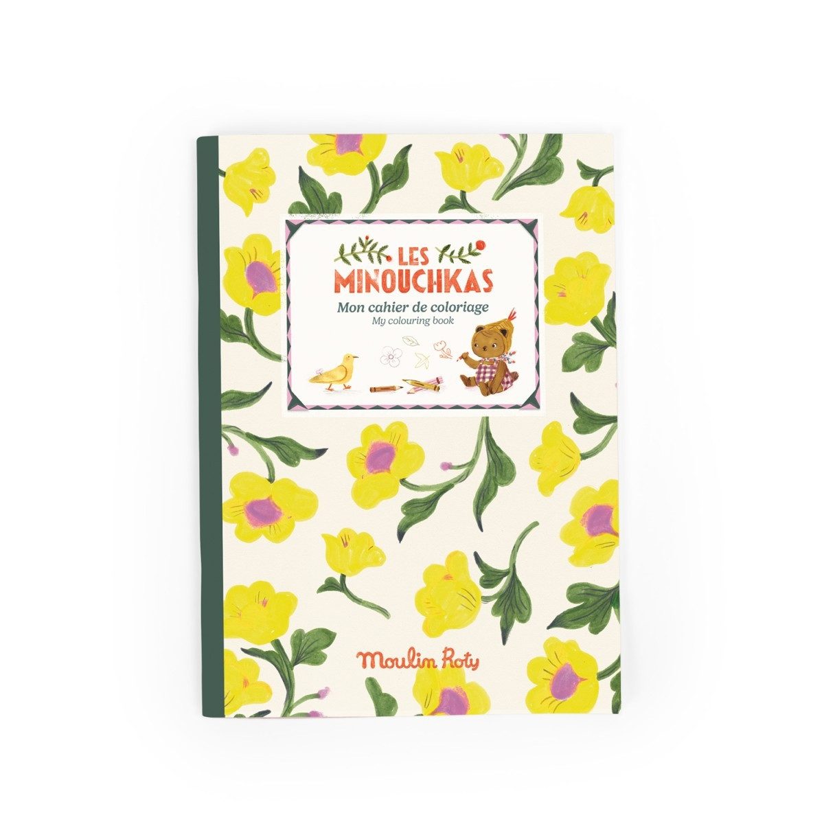 Moulin Roty Malvorlage Minouchkas Malbuch (36 Seiten) für kreative Kinder zum Ausmalen, Malbuch