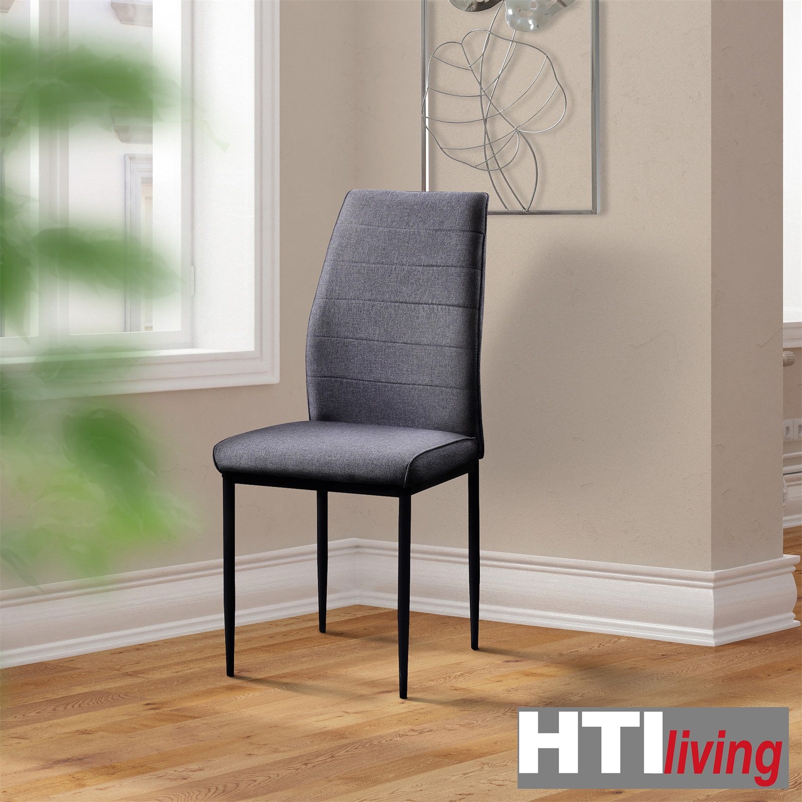 HTI-Living Esszimmerstuhl Stuhl Madison Webstoff Grau (Set, 4 St), Esszimme günstig online kaufen