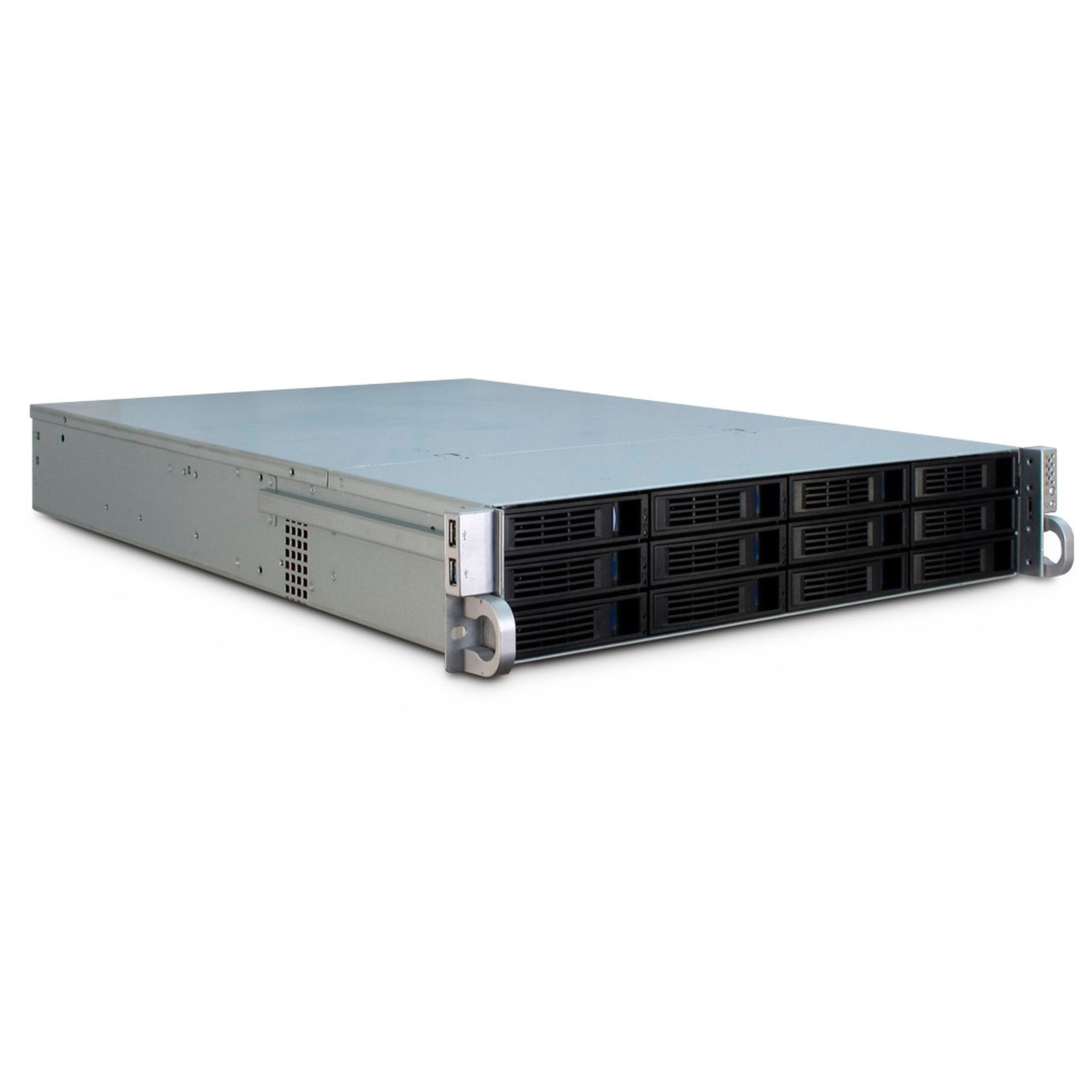 Inter-Tech PC-Gehäuse Inter-Tech 2U-2412, Rack, Server-Gehäuse, (2, PC Case
