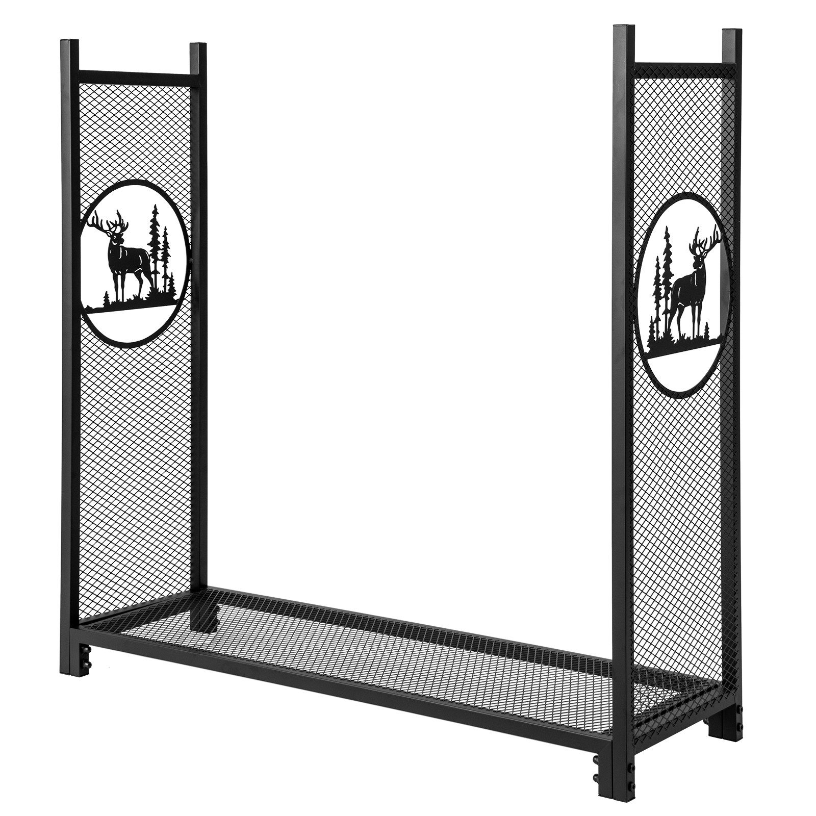 COSTWAY Kaminholzregal, aus Metall, 121 x 38 x 117 cm günstig online kaufen