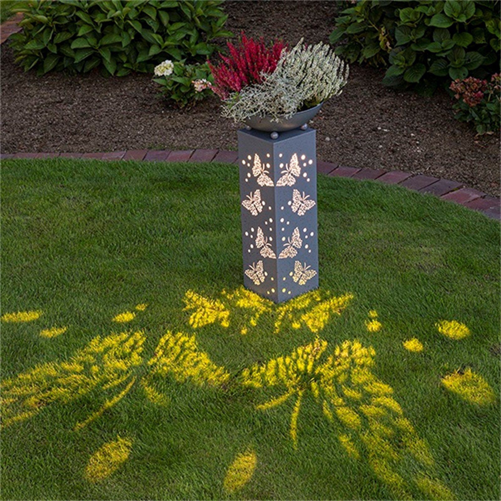 HTI-Living Pflanzkübel Dekosäule mit LED Blumenschale (Stück, 1 St)