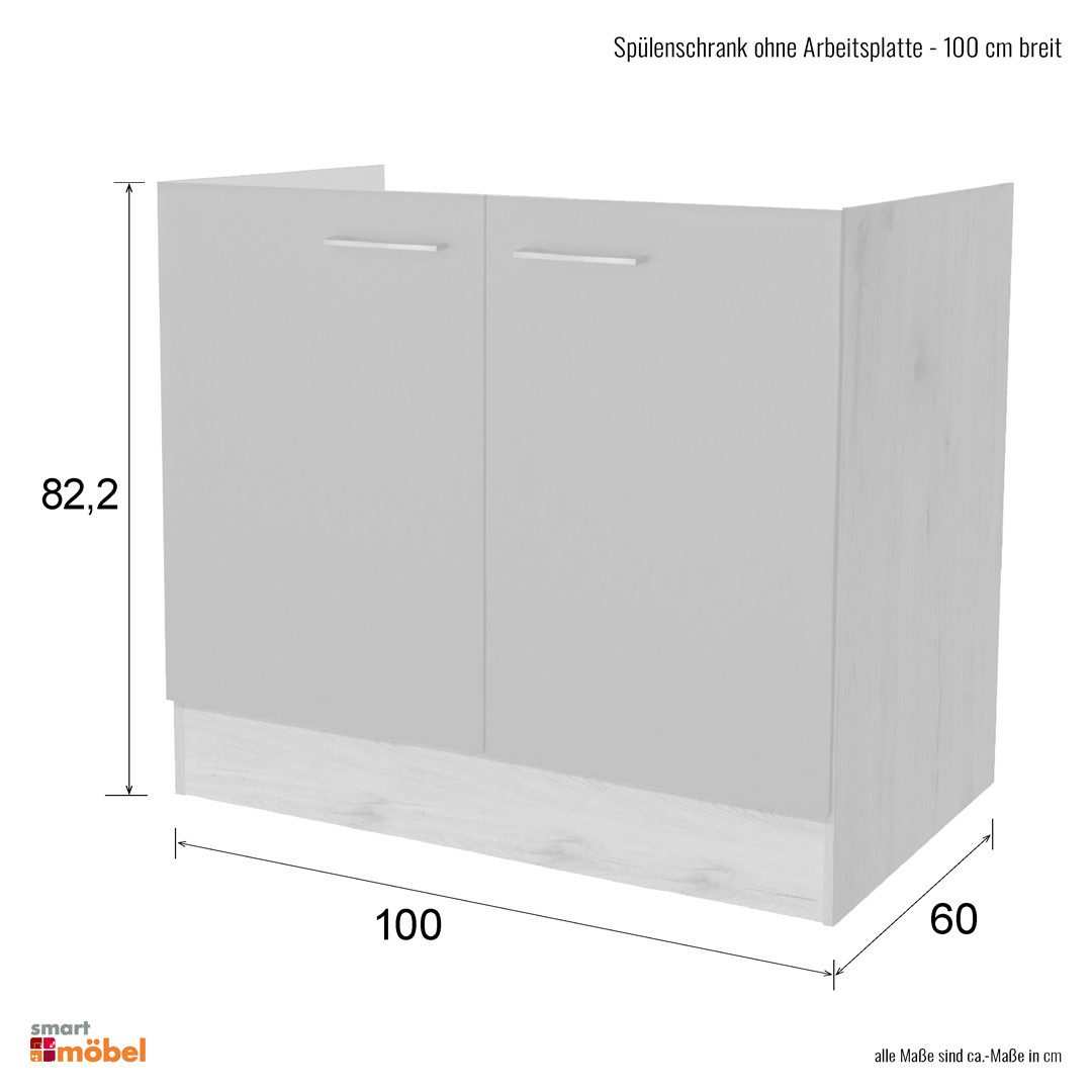 Flex-Well Spülenunterschrank Spülenunterschrank ohne Arbeitsplatte - günstig online kaufen
