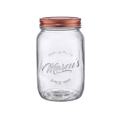 BUTLERS Vorratsglas »MASON'S Aufbewahrungsglas 1000ml«, Glas, Blech