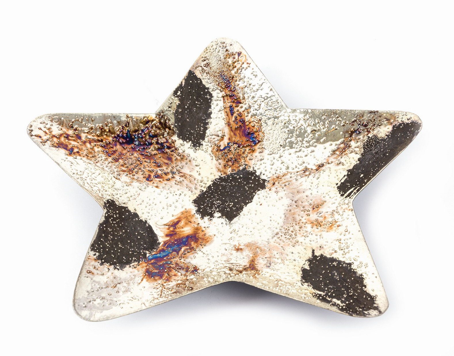 El Puente Schale Deko-Schale "Stern", Handmade, Metall, Fair Trade