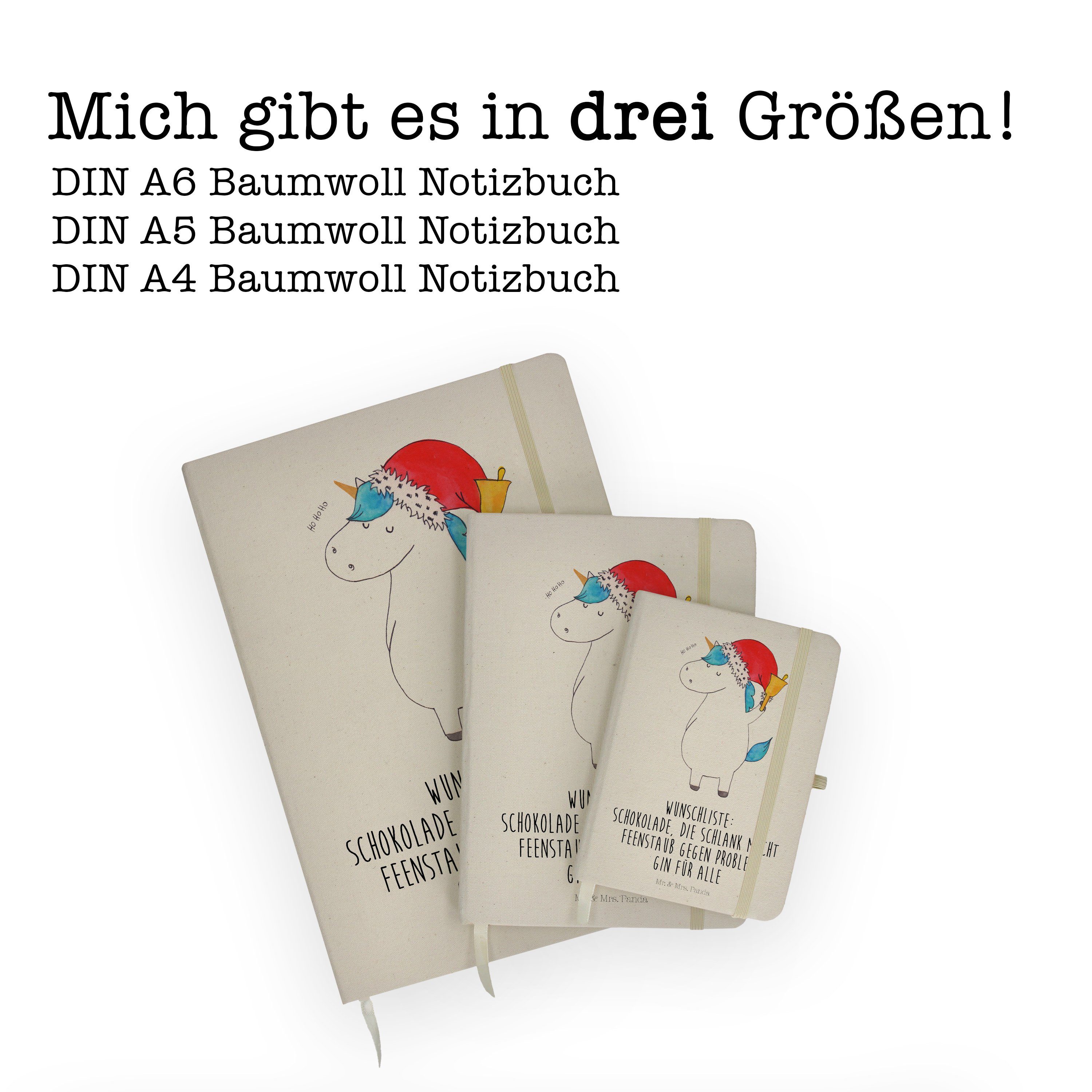 Adressbuch, Mr. Panda - Mr. Notizbuch Einhorn & Panda Tagebuch Transparent Mrs. - Mrs. Geschenk, Weihnachtsmann &