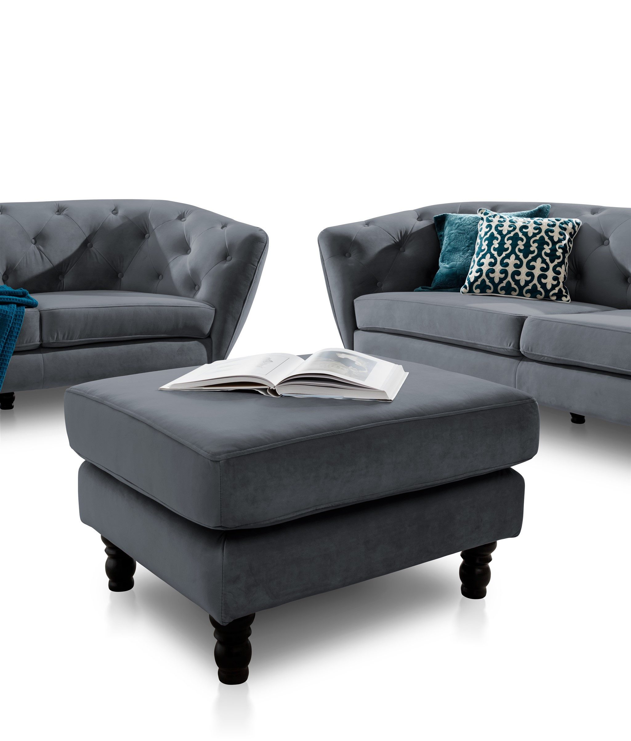 Fun Möbel Диван Диван Стулья CHARLOTTE in Stoff Matt Velvet (Sofa Charlotte Табуретки Stoff)