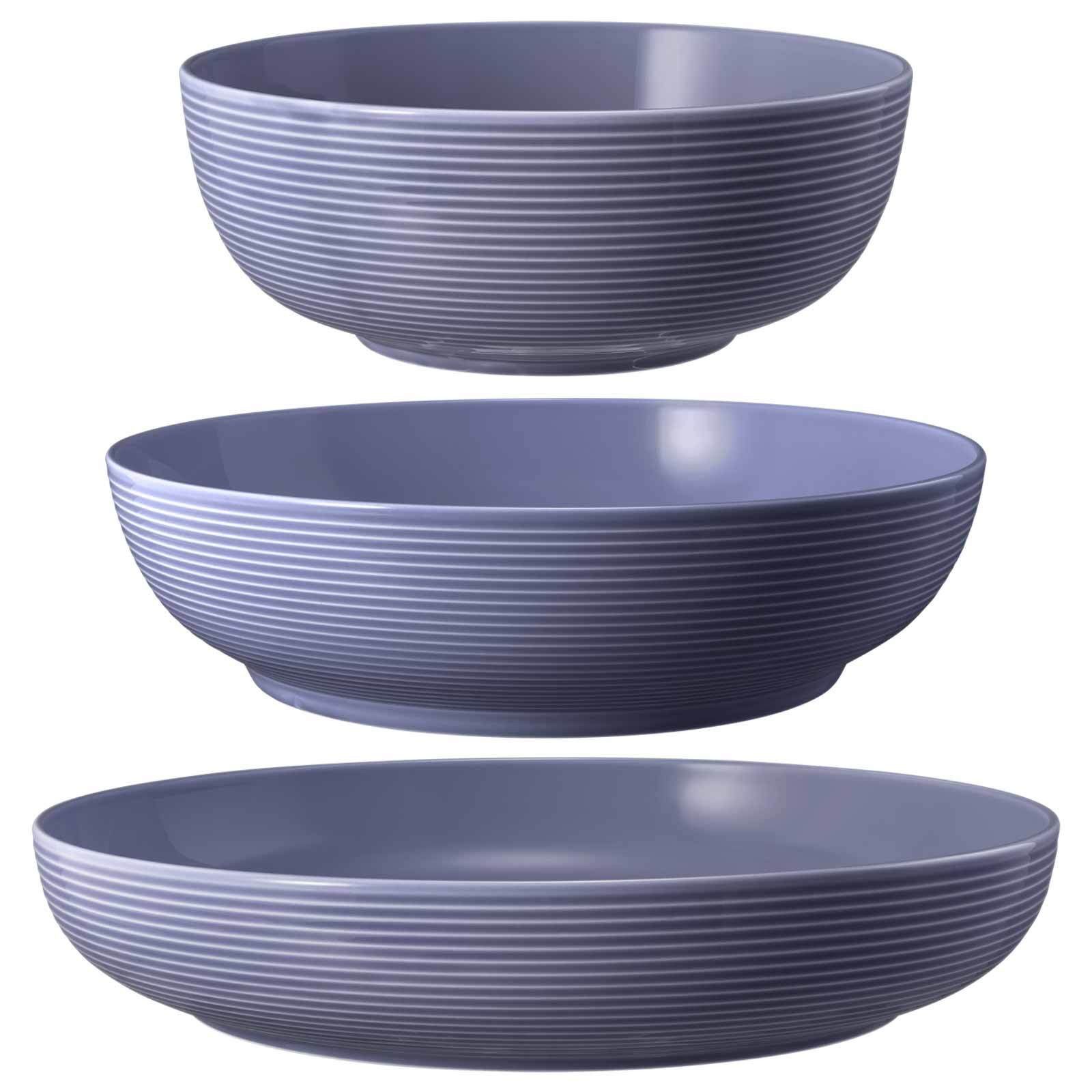 Seltmann Weiden Schale Beat Color Glaze Foodbowl 20/25/28 cm 3er Set, Porzellan, (3x Schale, 3-tlg)