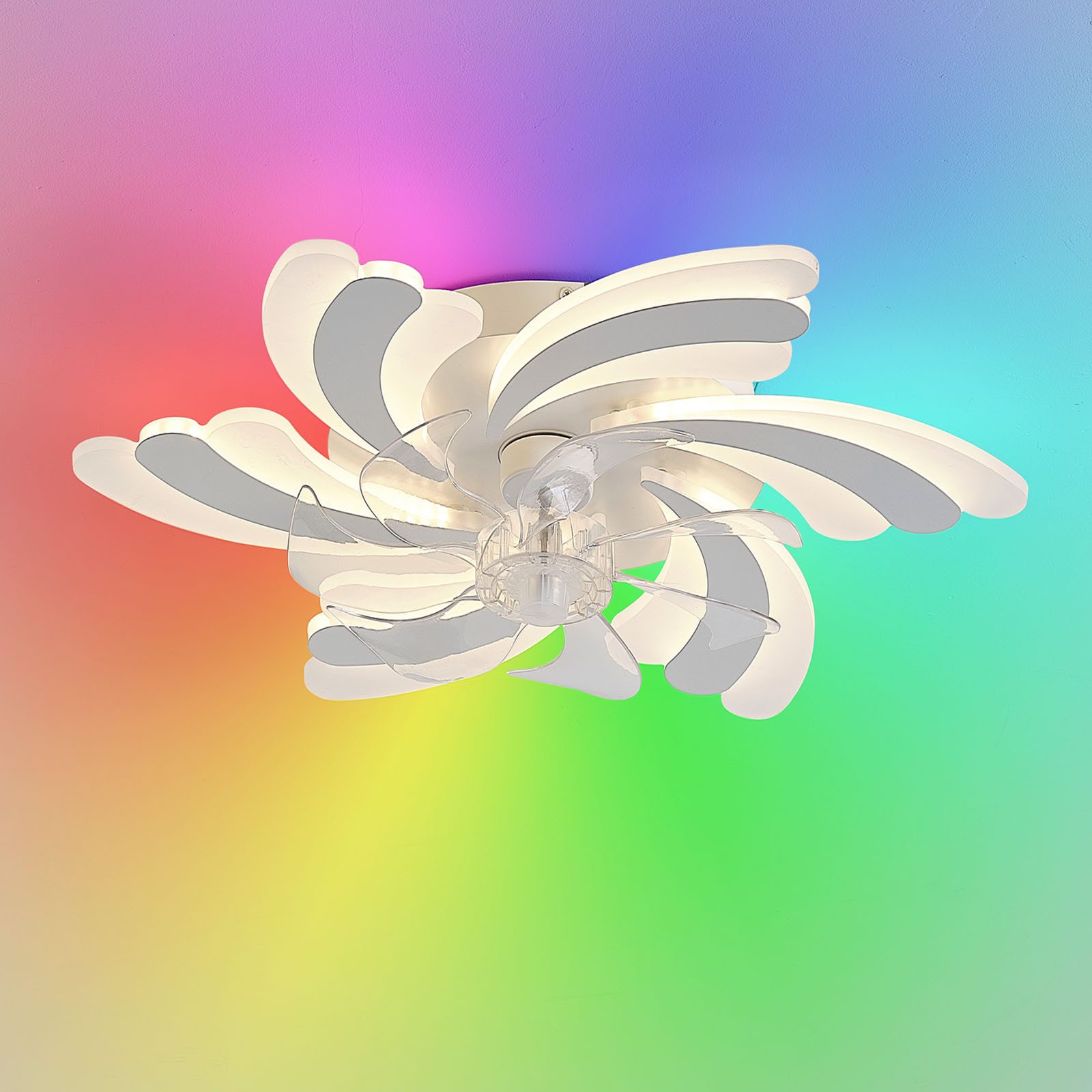 oyajia Deckenventilator 72W Deckenleuchte mit RGB günstig online kaufen