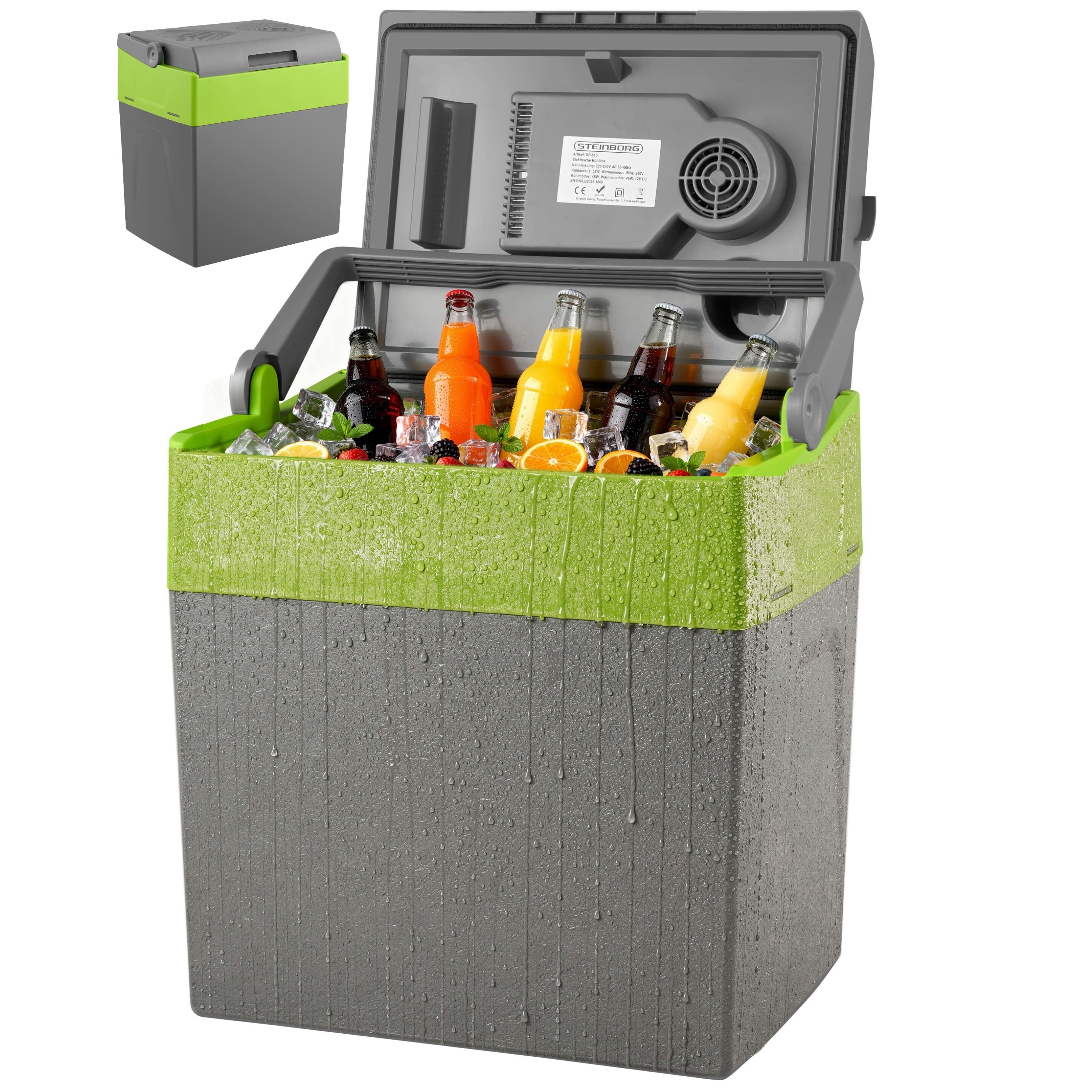 STEINBORG Thermobehälter SB-510, Kunststoff, (Einzeln), 30 Liter, Tragegriff, Warmhaltefunktion, 12V und 230V Anschluss