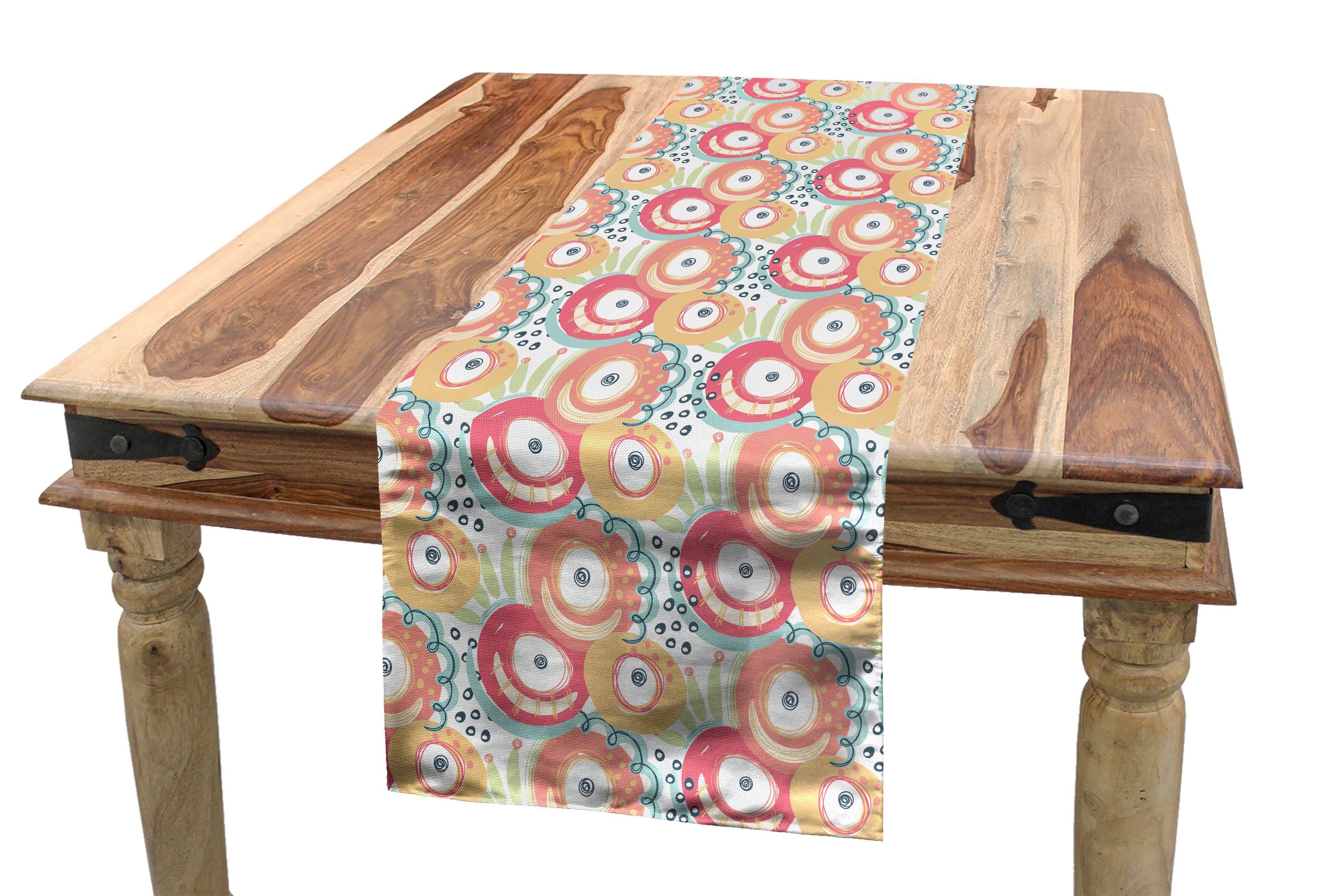 Tischläufer Abakuhaus Abstrakt Tangled Küche Rechteckiger Esszimmer Dreamy Dekorativer Drucken Tischläufer,