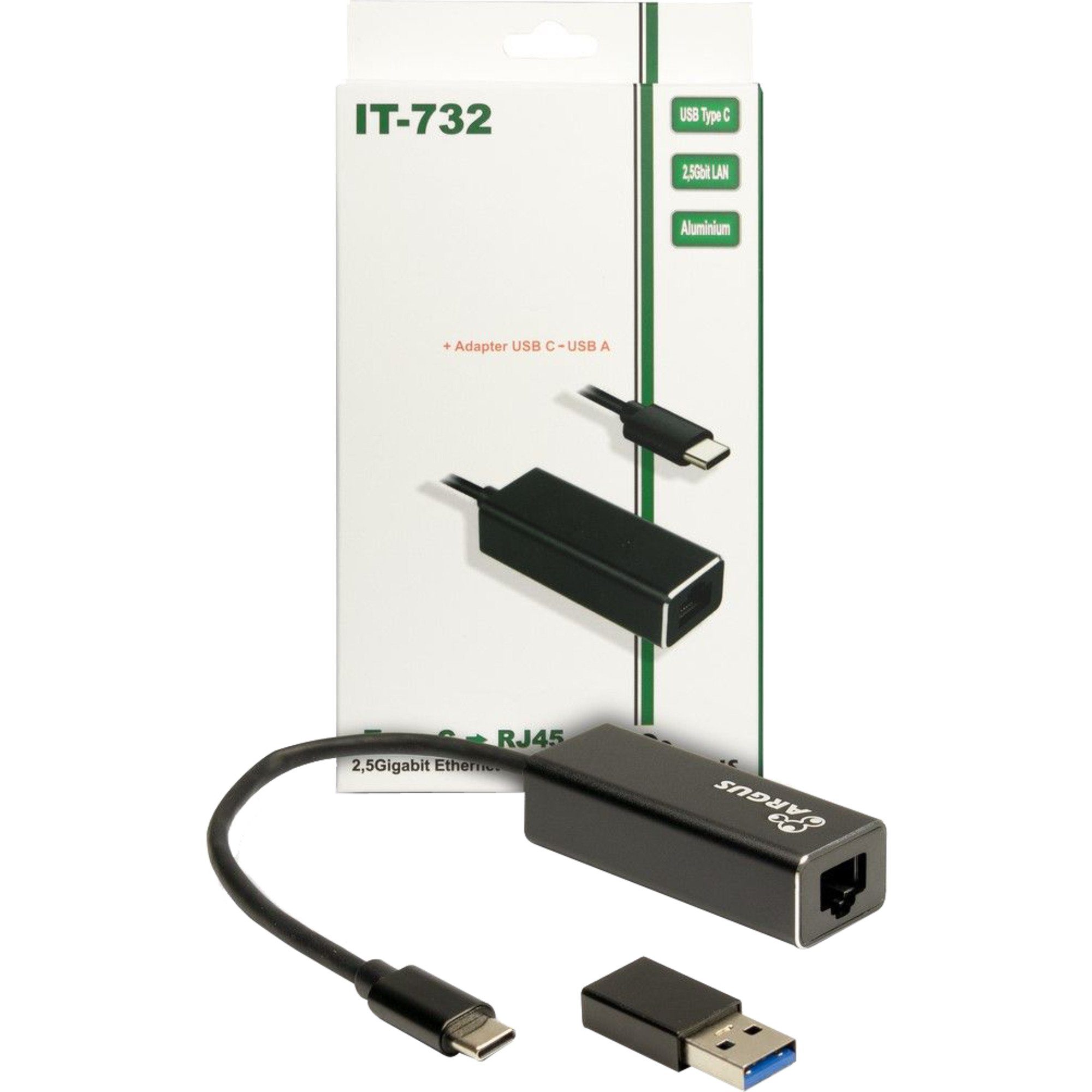 Inter-Tech Inter-Tech USB Adapter Argus IT-732, USB-C Stecker Computer-Kabel