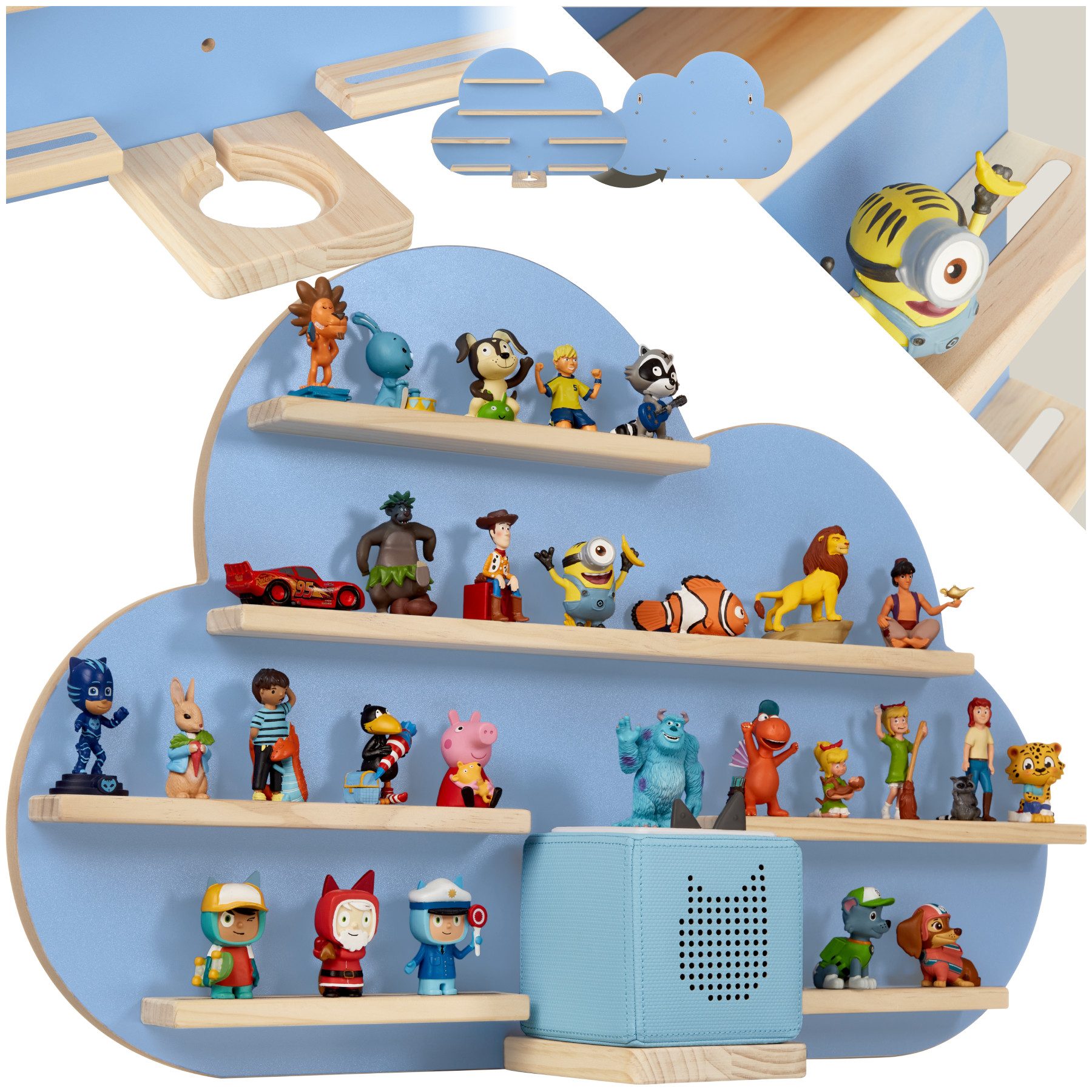 tectake Wandregal MyLittleStory Cloud, Set 1-tlg., günstig online kaufen