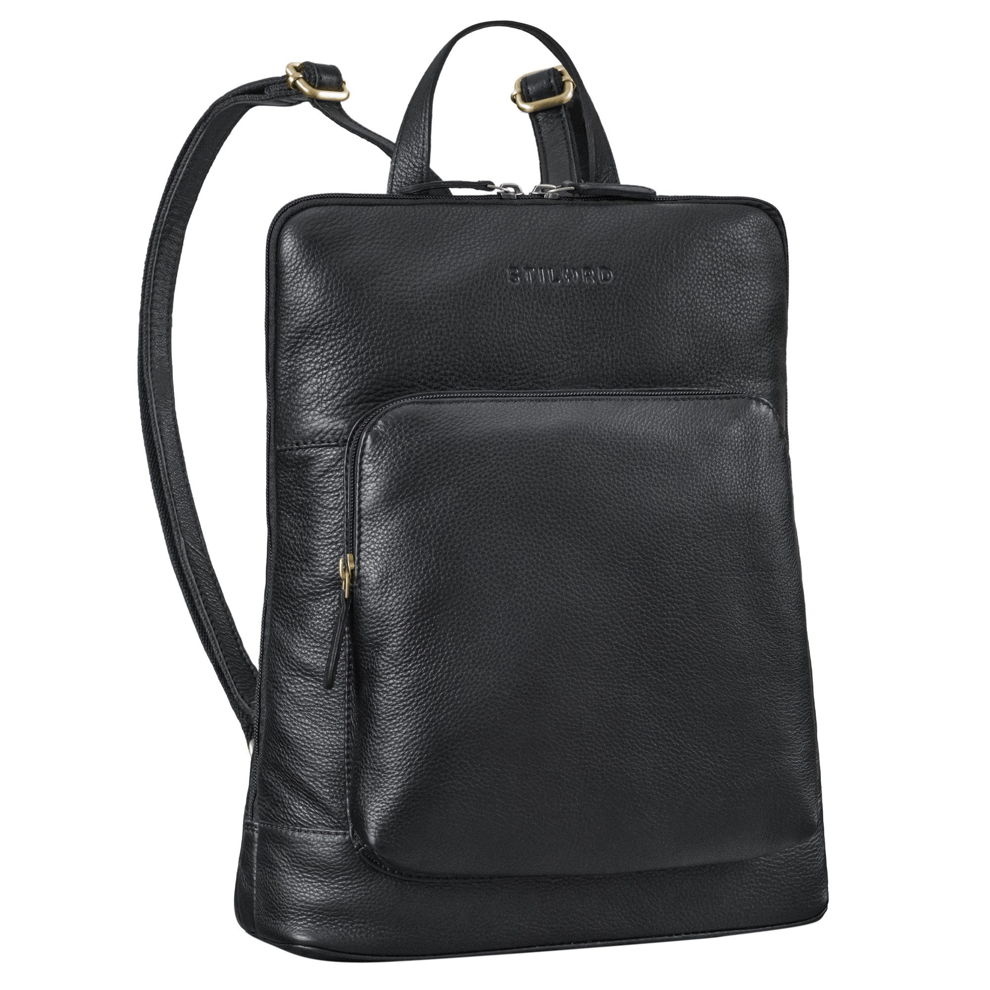 STILORD Cityrucksack "Celia" Stylisher Leder-Rucksack Damen Echtleder Vintage Mittel-Groß