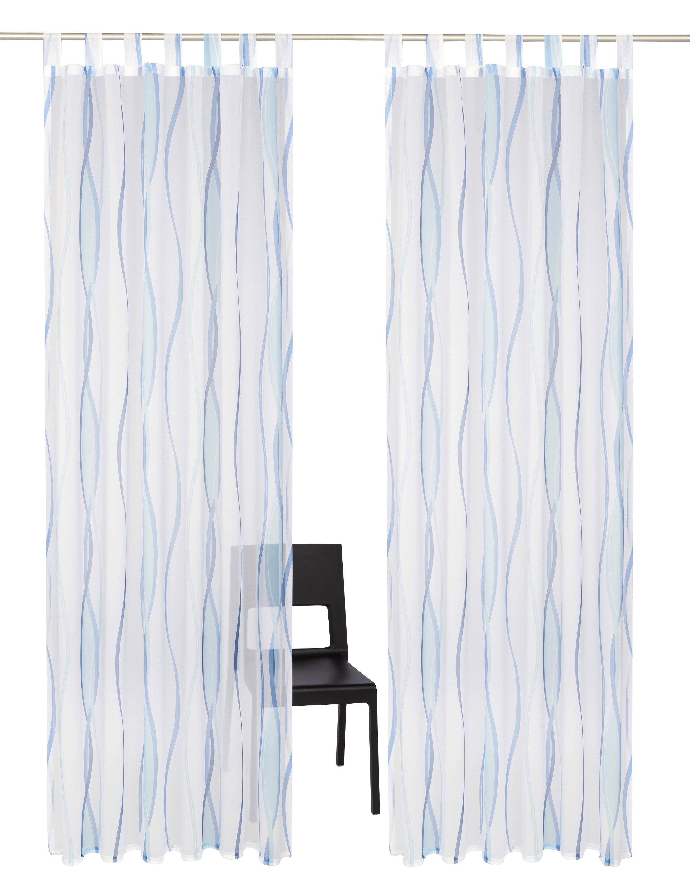OTTO home Gardine DIMONA (2 St), Schlaufen, transparent, Voile, 2-er Set, Voile, Polyester, Wellen