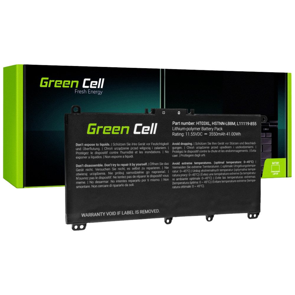 Green Cell Green Cell Notebook-Akku HT03XL 11.4 V 3400 mAh HP Laptop-Akku 3400 mAh