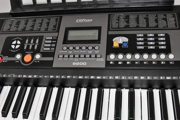 Clifton Home-Keyboard 61-Tasten Keyboard mit LC-Display (Set), mit Ständer