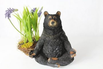 Arnusa Tierfigur Gartenfigur Yoga Bär, Gartendekoration wetterfest