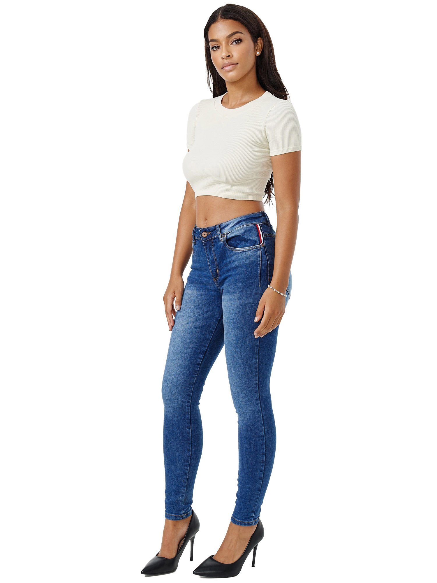 Tazzio Skinny-fit-Jeans F108 Damen Jeanshose günstig online kaufen