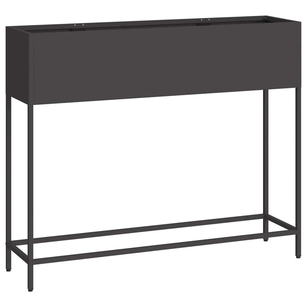 vidaXL Hochbeet Hochbeet Gartenpflanzer Schwarz 100 x 26 x 82 cm Stahl (1 S günstig online kaufen