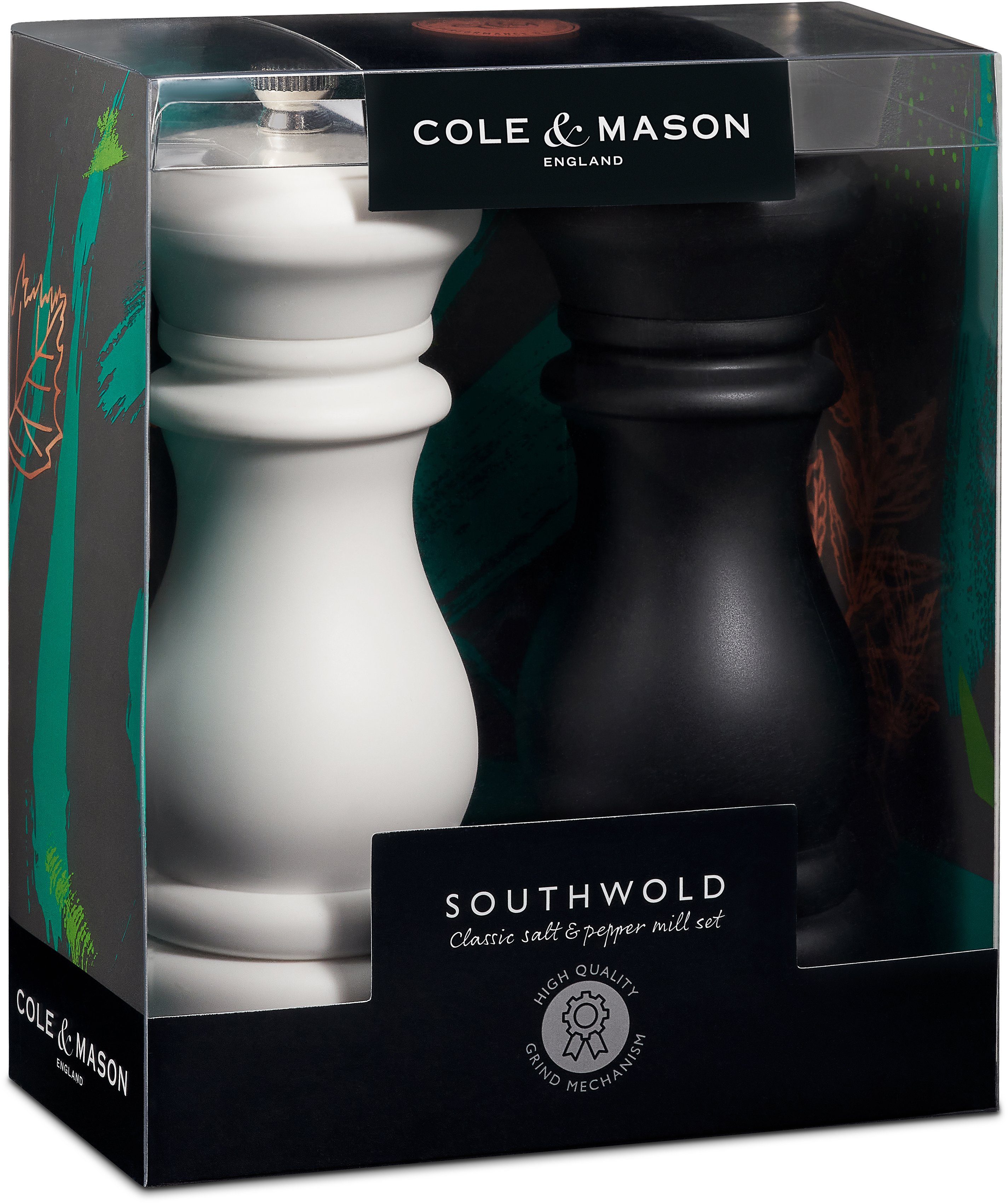 (2 Southwold Cole Precision Mason mit & Stück), + manuell, Salz-/Pfeffermühle Mahlwerk