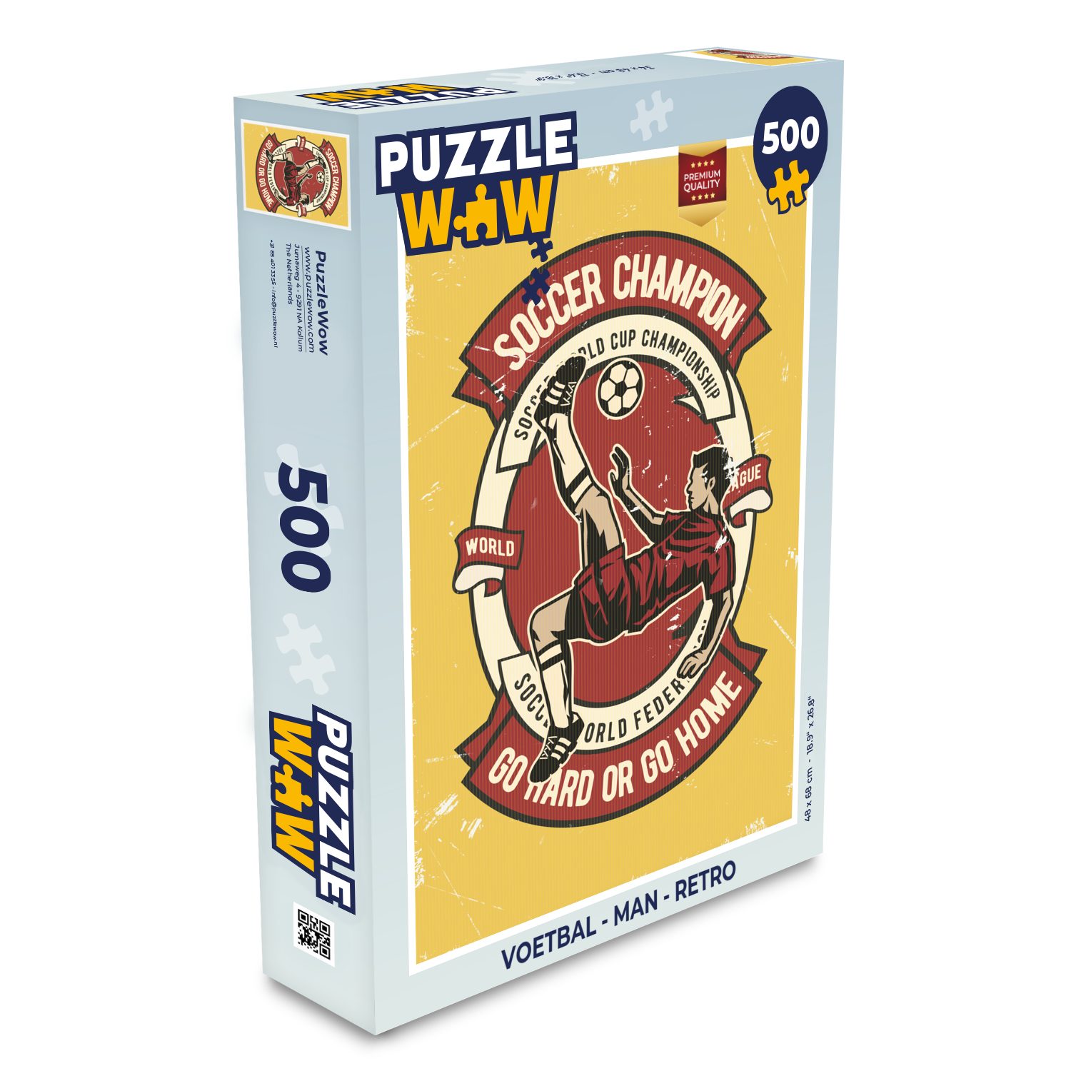 MuchoWow Puzzle Fußball - Mann - Retro, 500 Puzzleteile, Foto-Puzzle,  Bilderrätsel, Puzzlespiele, Spielzeug