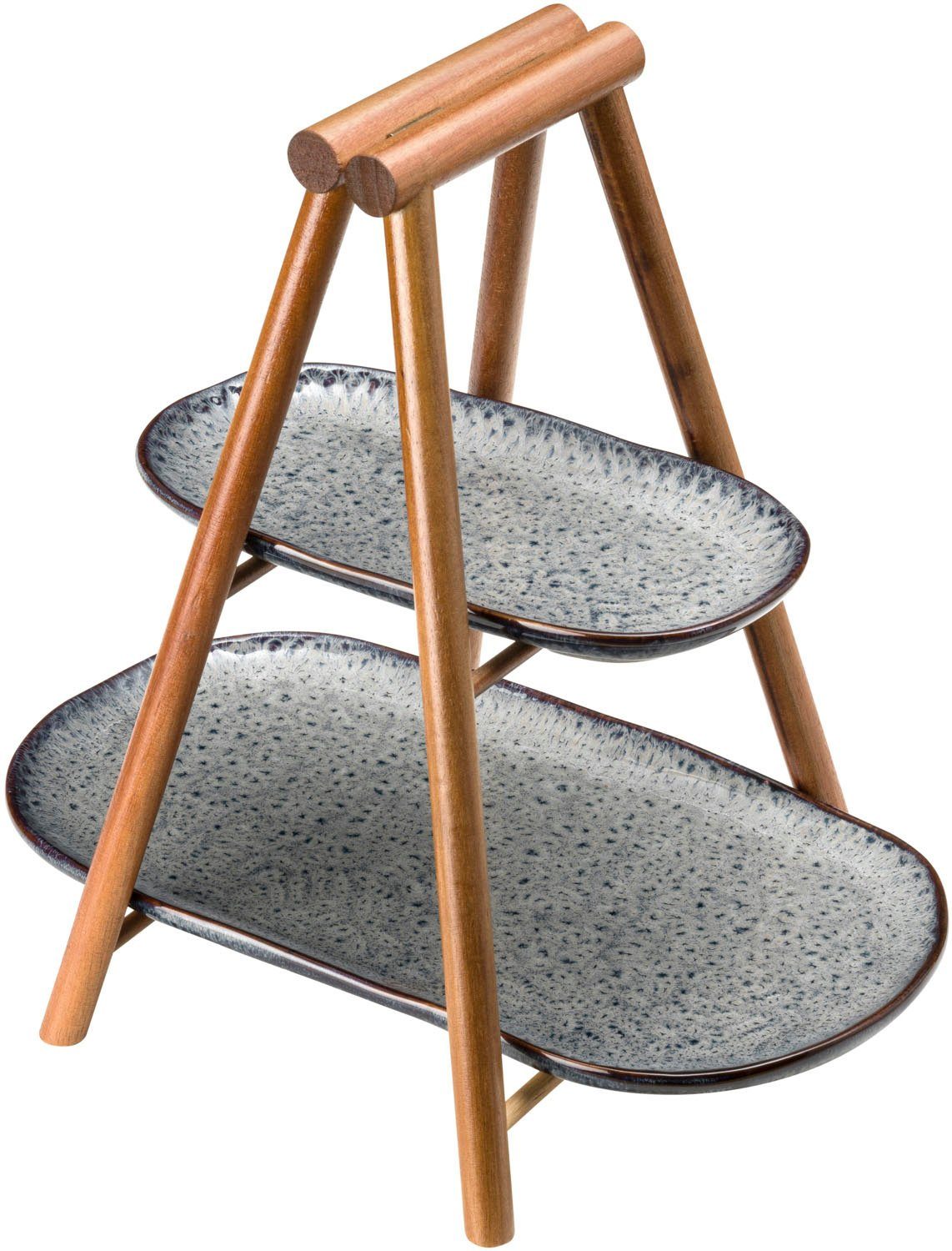 LEONARDO Etagere MATERA, Keramik, Massivholz, 30,5 cm