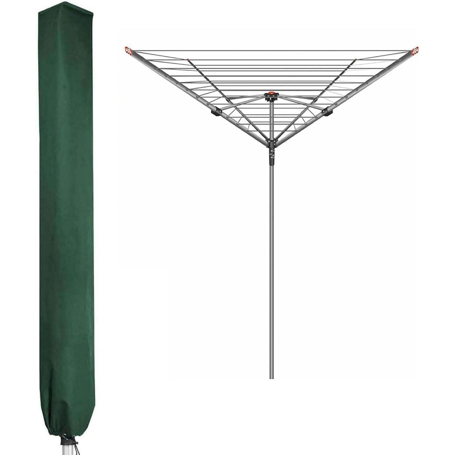 LuxusKollektion Wäschespinne Schutzhülle Wäschespinne Wasserdicht PVC 600D Grün 16x16x165cm