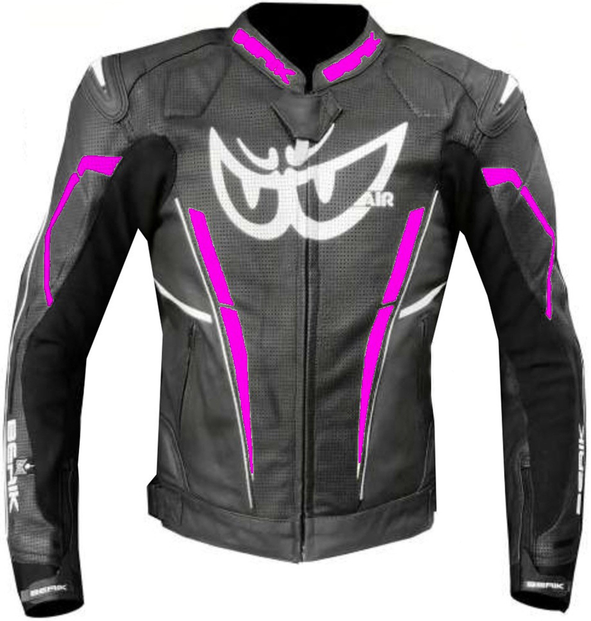 Berik Motorradjacke Fufur Damen Motorrad Lederjacke Verbindungsreißverschluss,Ellenbogenprotektoren enthalten,perfori