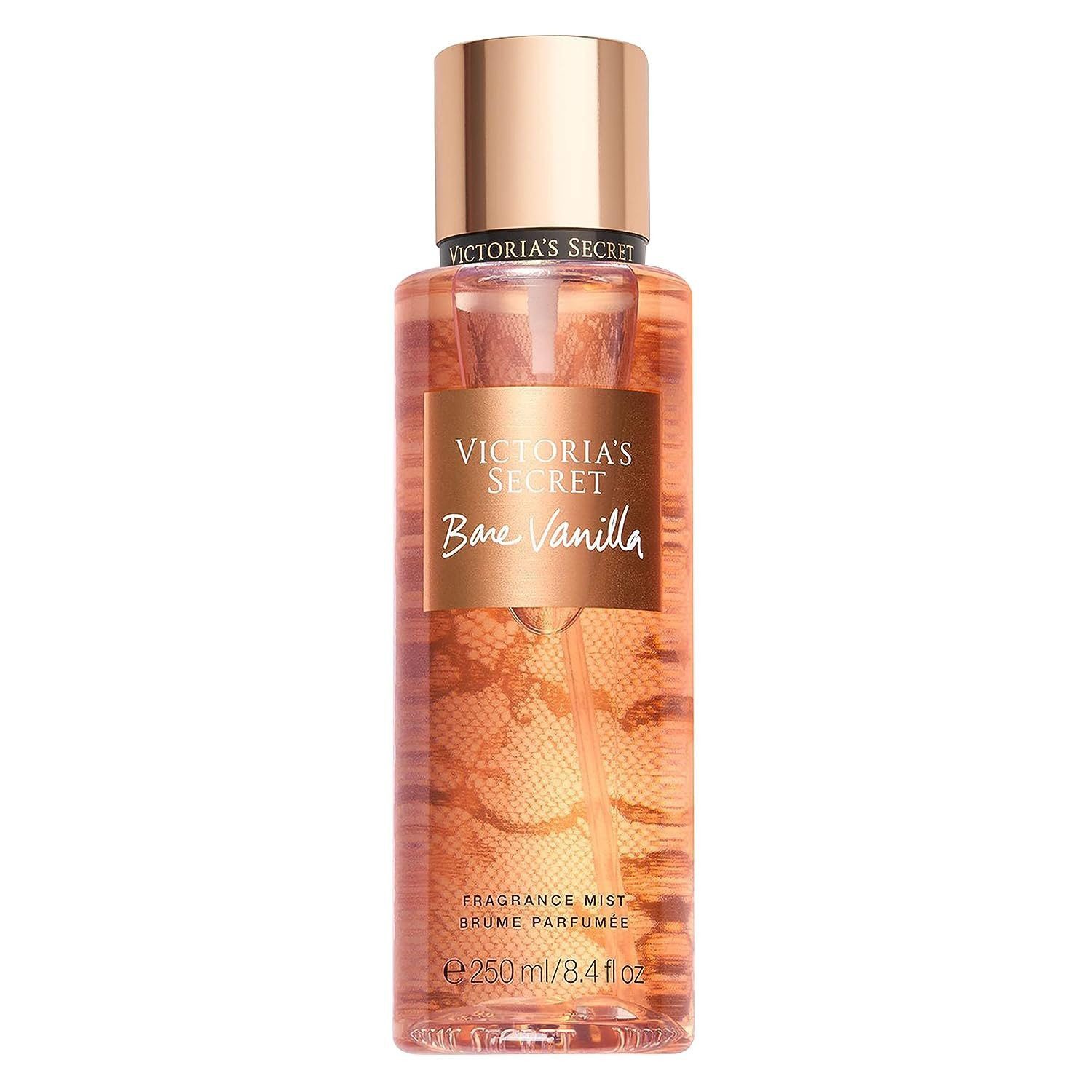 Victorias Secret Körperspray Bare Vanilla Body Mist Körperspray 250 ml, leichter Duftnebel, nicht aufdringlich, ideal für den ganzen Körper