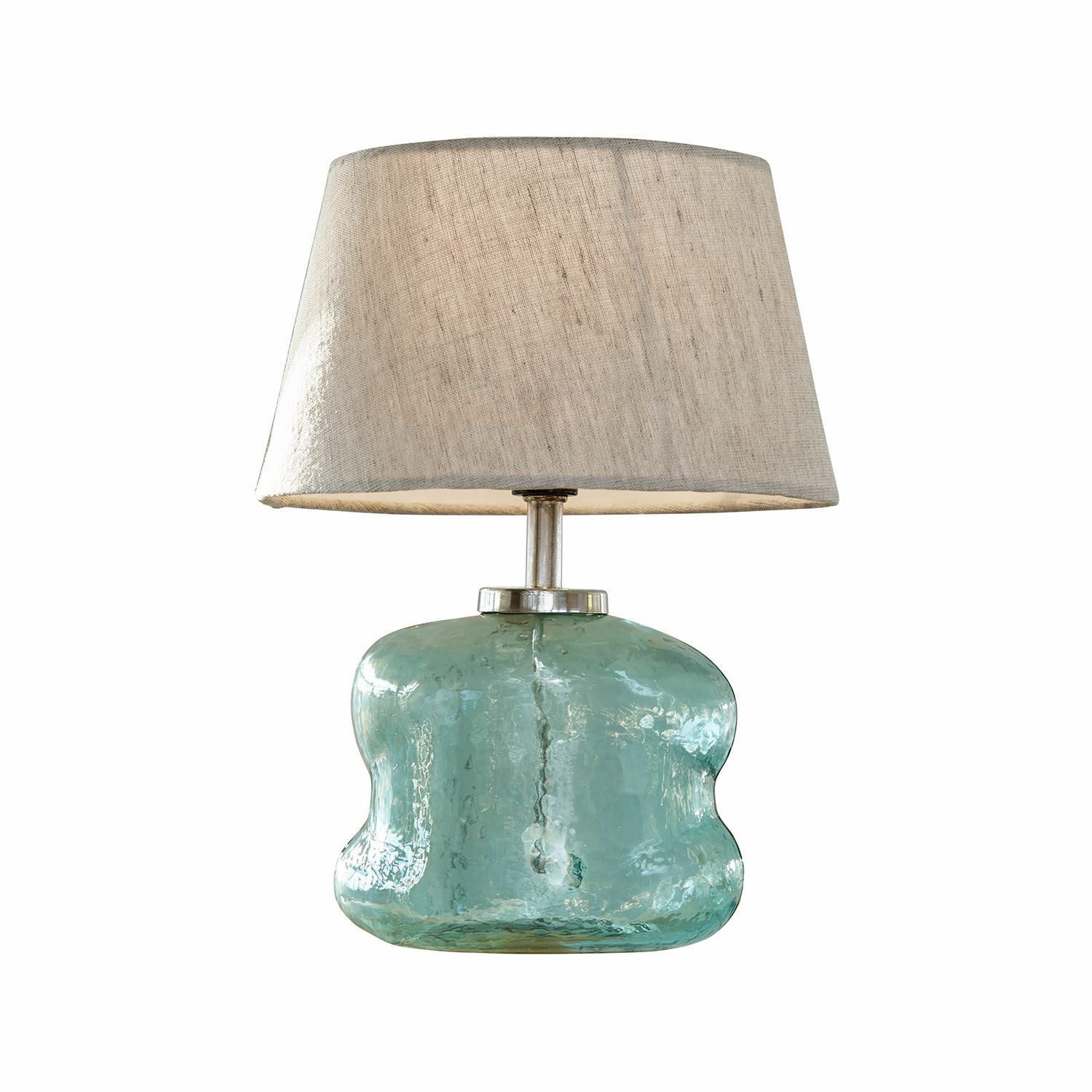 Mirabeau Tischleuchte Tischlampe Rufino blau/beige günstig online kaufen