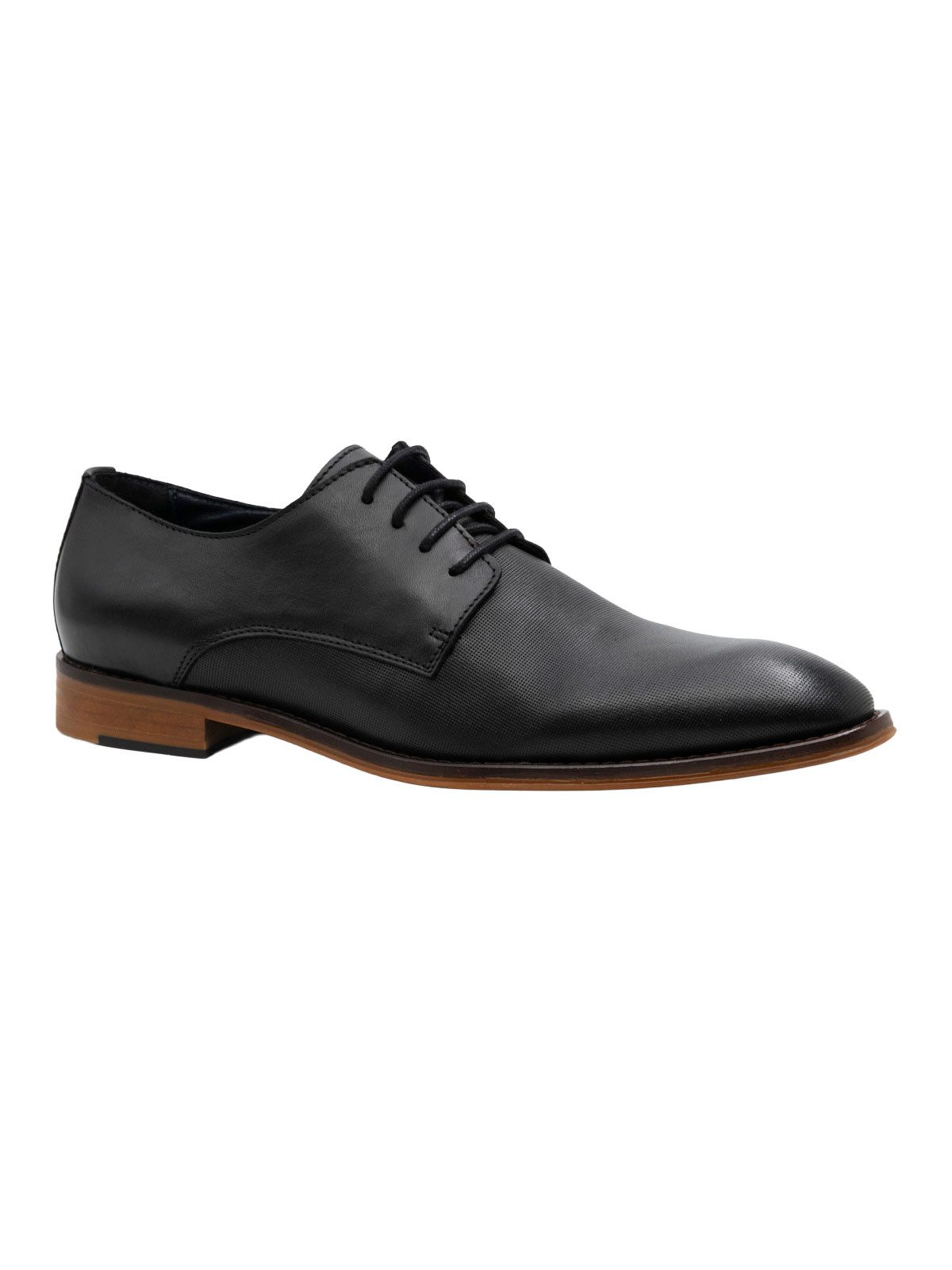 Engbers Herren Eleganter Business Lederschuh, Schwarz Schnürschuh