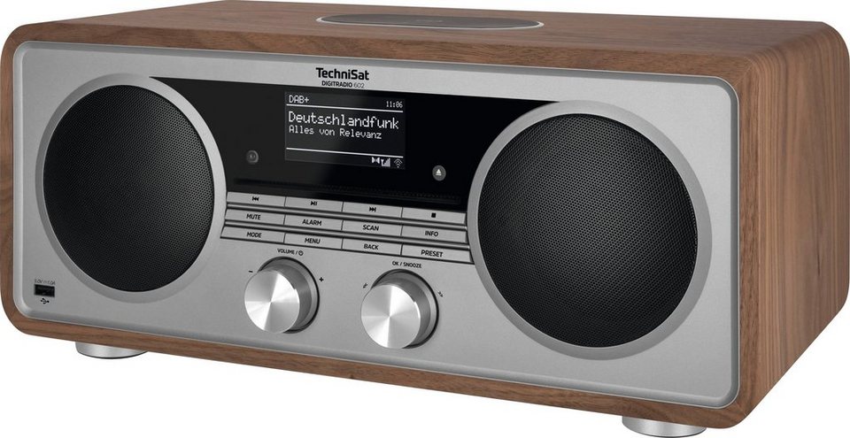 TechniSat DIGITRADIO 602 Internet-Radio (Digitalradio (DAB), UKW mit RDS,  70 W, Stereoanlage, CD-Player), Kompaktanlage / Wecker / Wireless Charging  / App-Steuerung /Fernbedienung