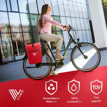 MIVELO Fahrradtasche 3in1 Gepäckträgertasche, Rucksack für Fahrrad Gepäckträger wasserdicht