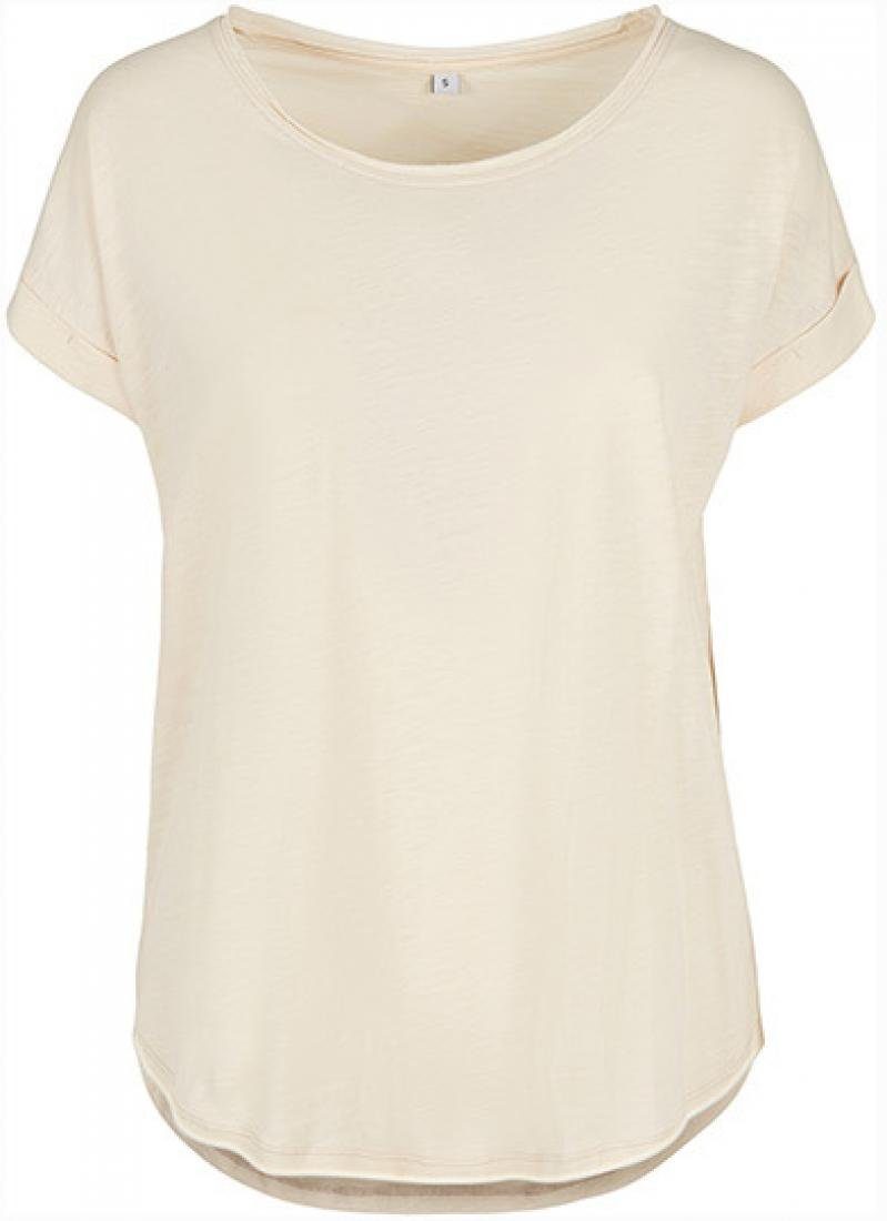 Build Your Brand Rundhalsshirt Damen Long Slub Tee / Hinten extra lang gesc günstig online kaufen