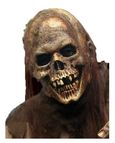 Horror-Shop Zombie-Kostüm Flesh Eater Zombie Maske Halloween & Horrormaske