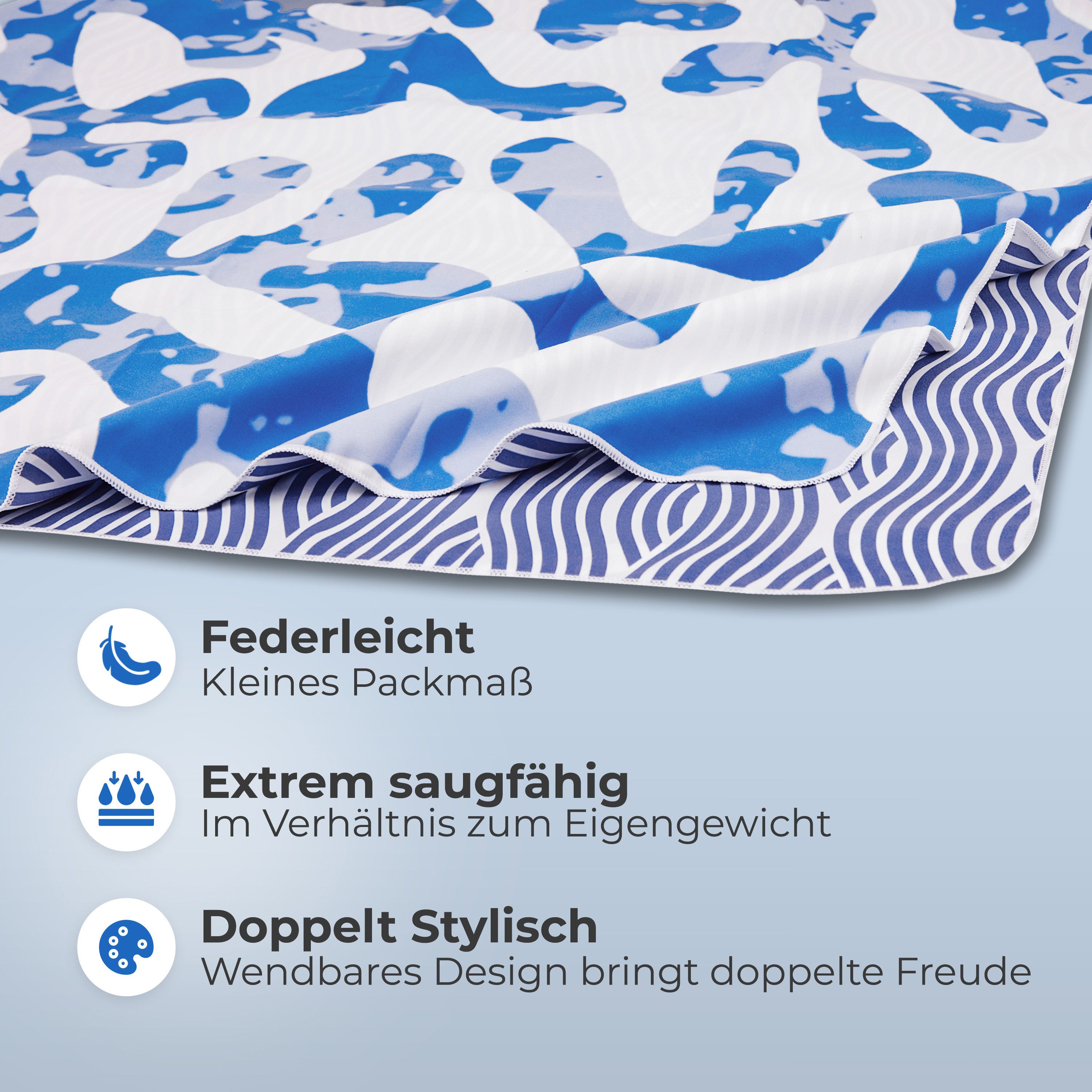 NirvanaShape Strandtuch Reise Handtuch Strandtuch XXL - Strandhandtuch, Mikrofaser Badetuch – Bild 3 von 5