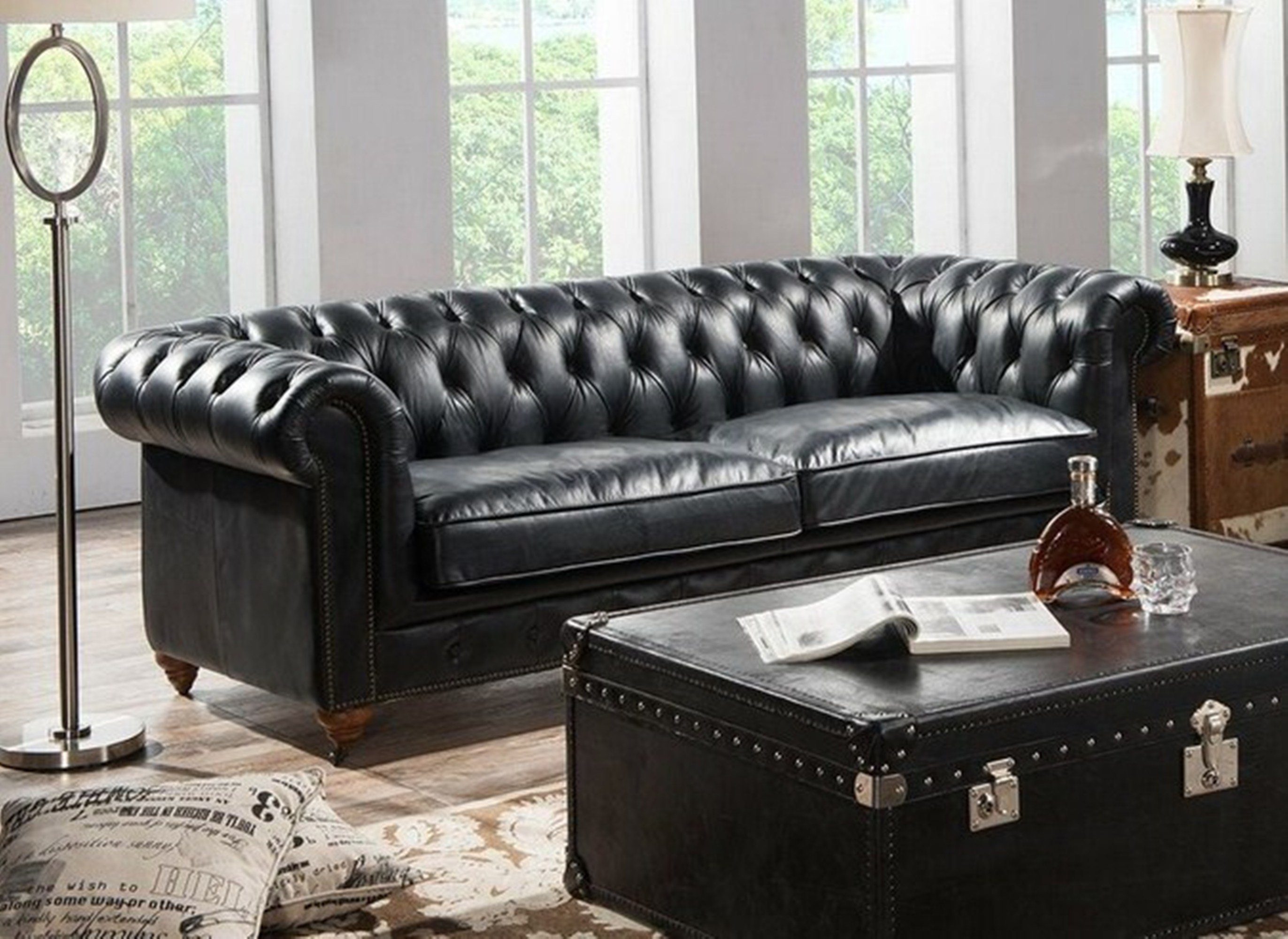 JVmoebel Chesterfield-Sofa, Klassische Chesterfield Couch Sofa Polster Garnitur