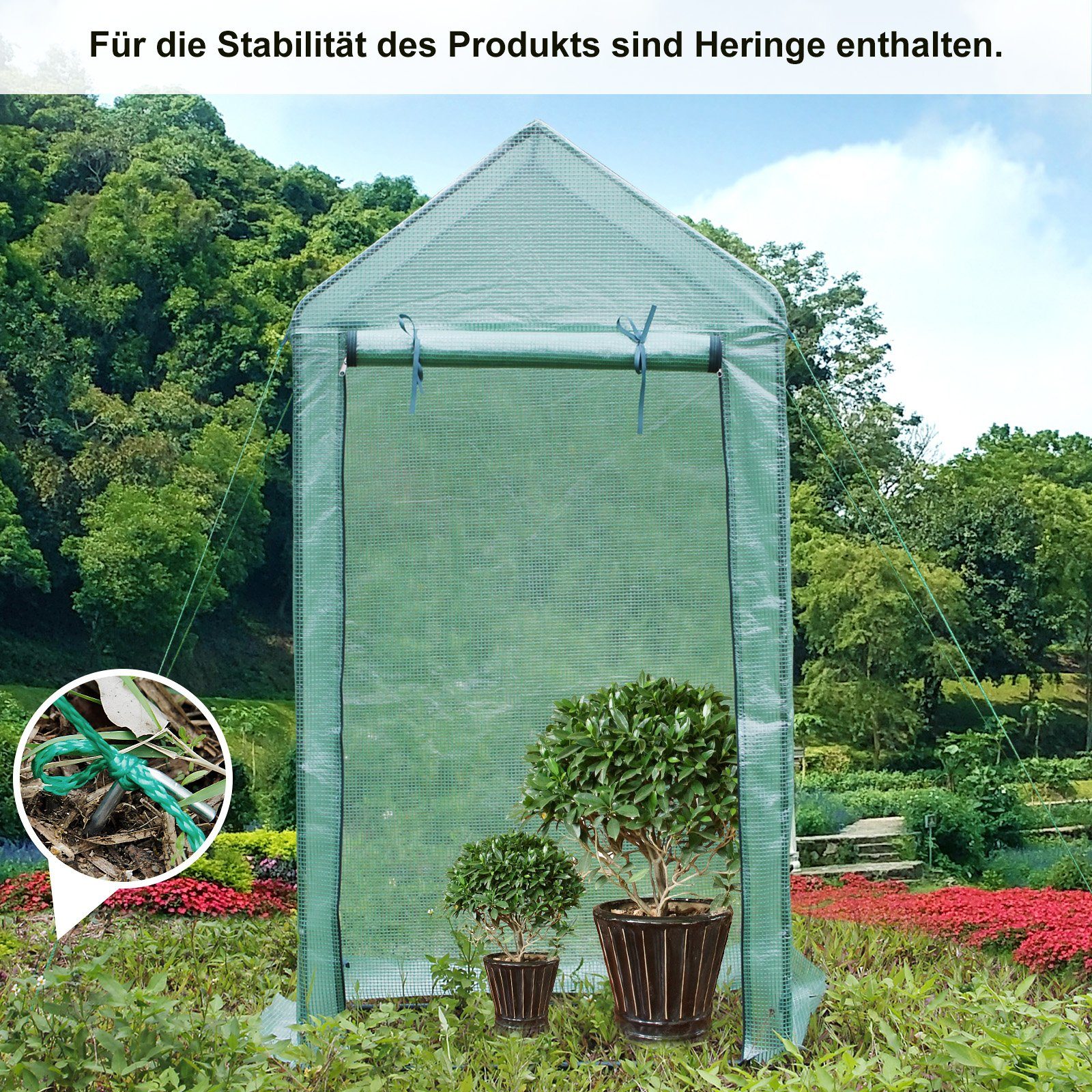 Yorbay Foliengewächshaus 100×50×190cm (LxBxH), Gewächshaus für günstig online kaufen