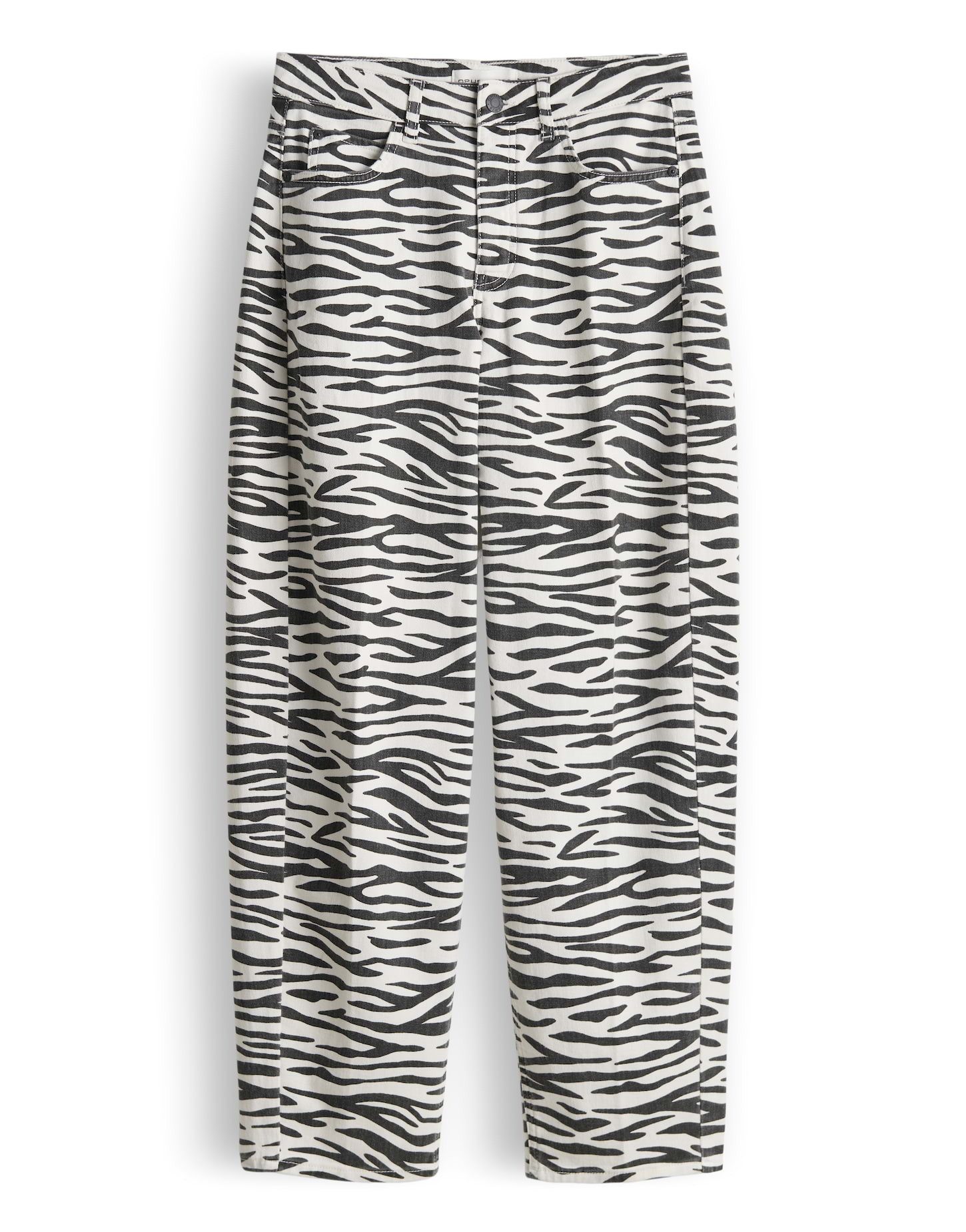 OPUS PANTS Relax-fit-Jeans Mari clear zebra aus Denim mit Animal Print Mit 5 Pocket Design für entspannte Denim Looks