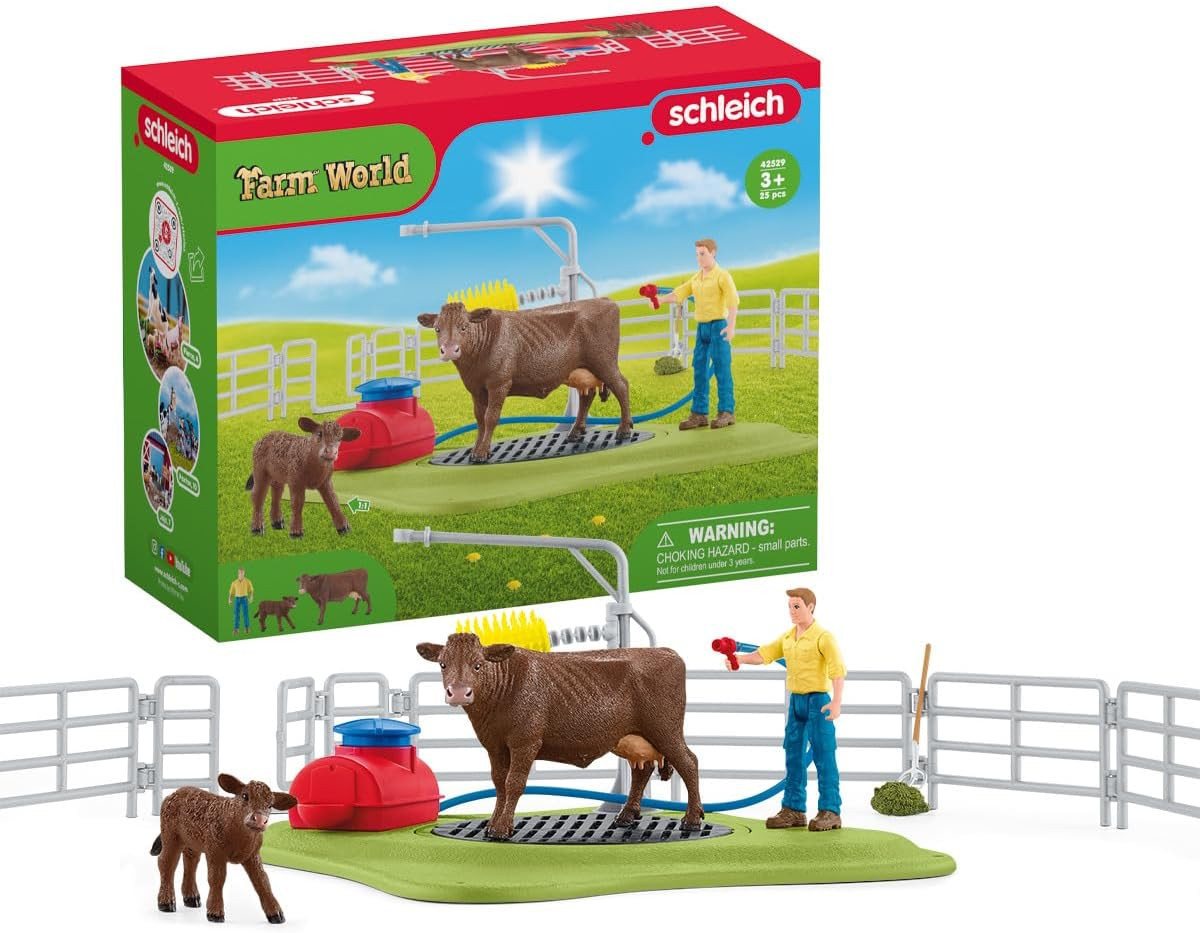 Schleich® Spielwelt Schleich Farm World 42529 Kuh Waschstation