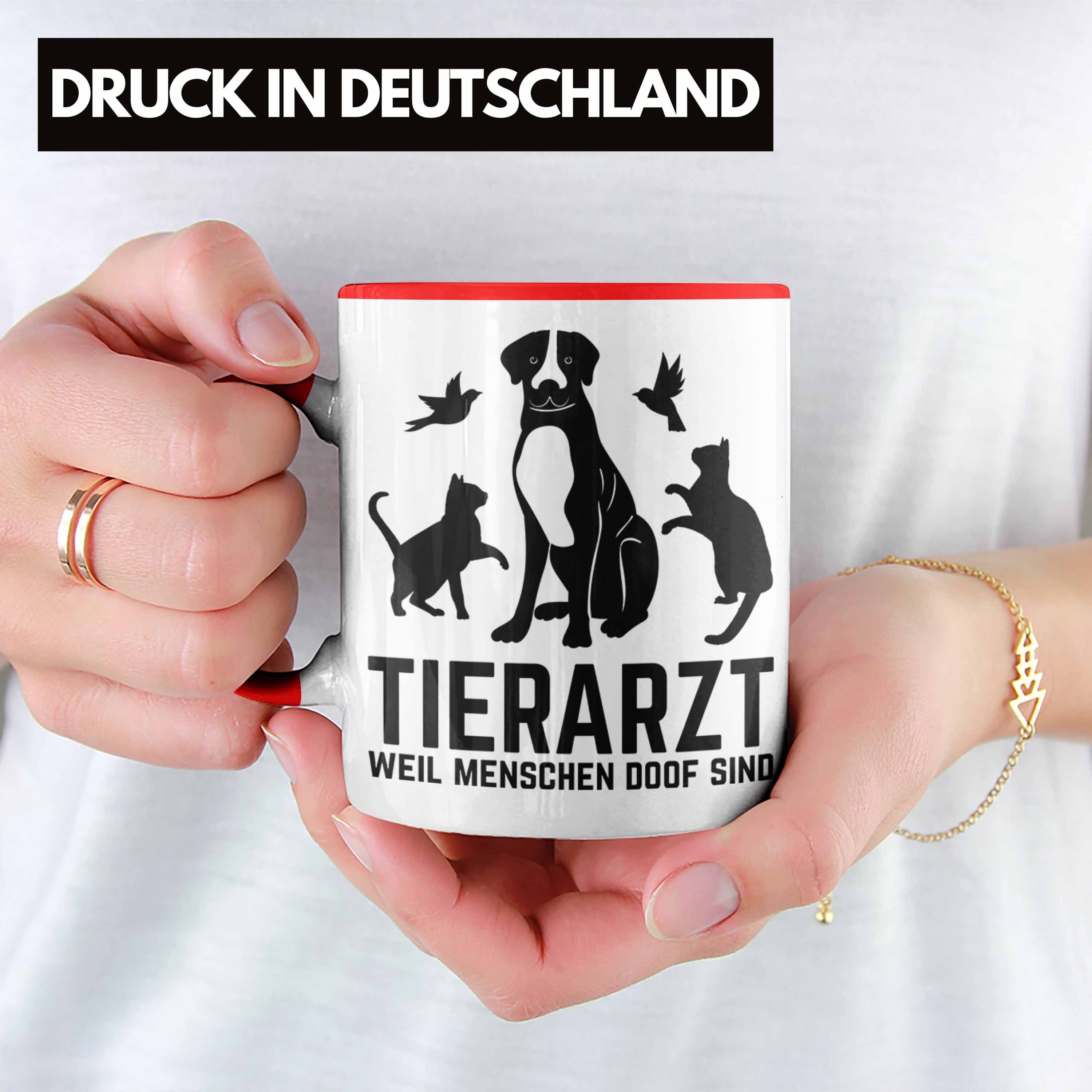 Tierarzt für Ka Lustiger Trendation Tasse Rot Geschenk Geschenkidee Tasse Spruch Tierärztin