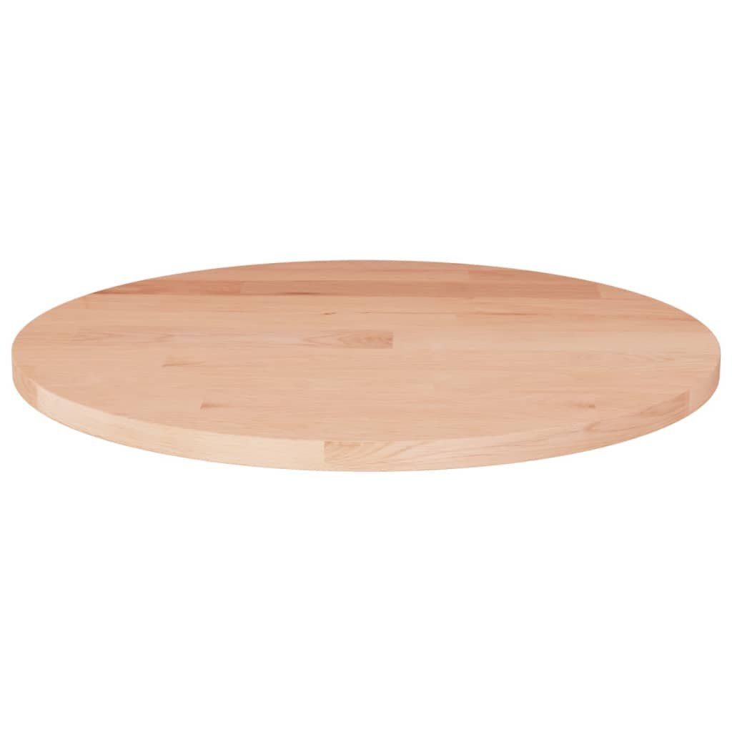 furnicato Tischplatte Runde aus massivem Eichenholz 30 x 1,5 cm mittelbraun (1 St), Unbehandelte Tischplatte als Platte für Beistelltisch oder Regal