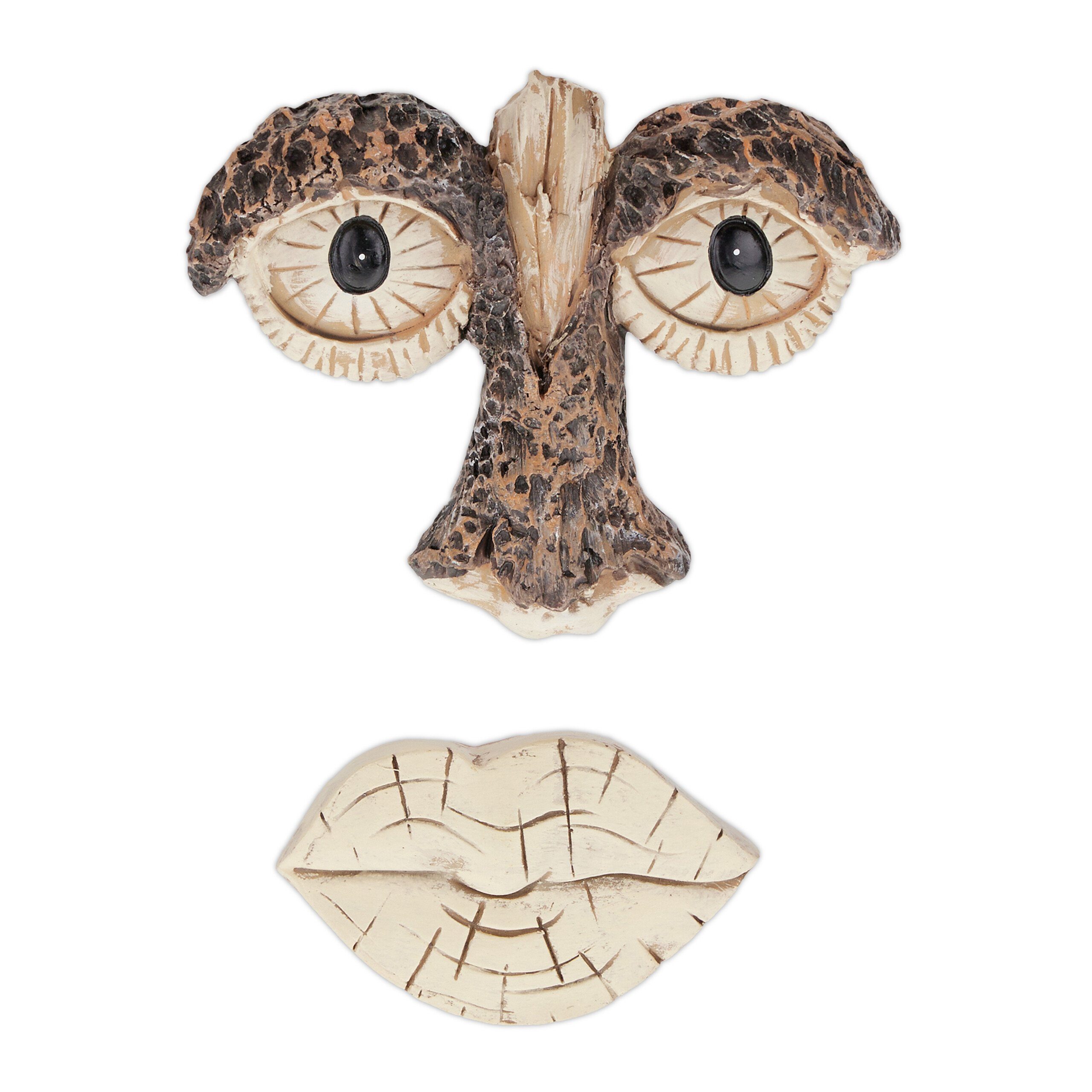 relaxdays Gartenfigur 2-teiliges Baumgesicht günstig online kaufen