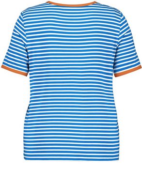 Samoon Kurzarmshirt T-Shirt mit Ringel-Dessin