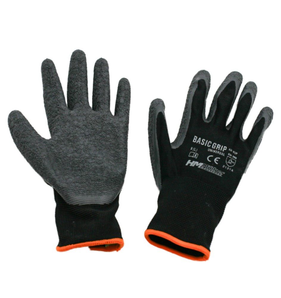 HM Müllner Werkzeuge Montage-Handschuhe Schutzhandschuh BASIC GRIP Feinstrick feuchtigkeitsabweisend robuste Ausführung